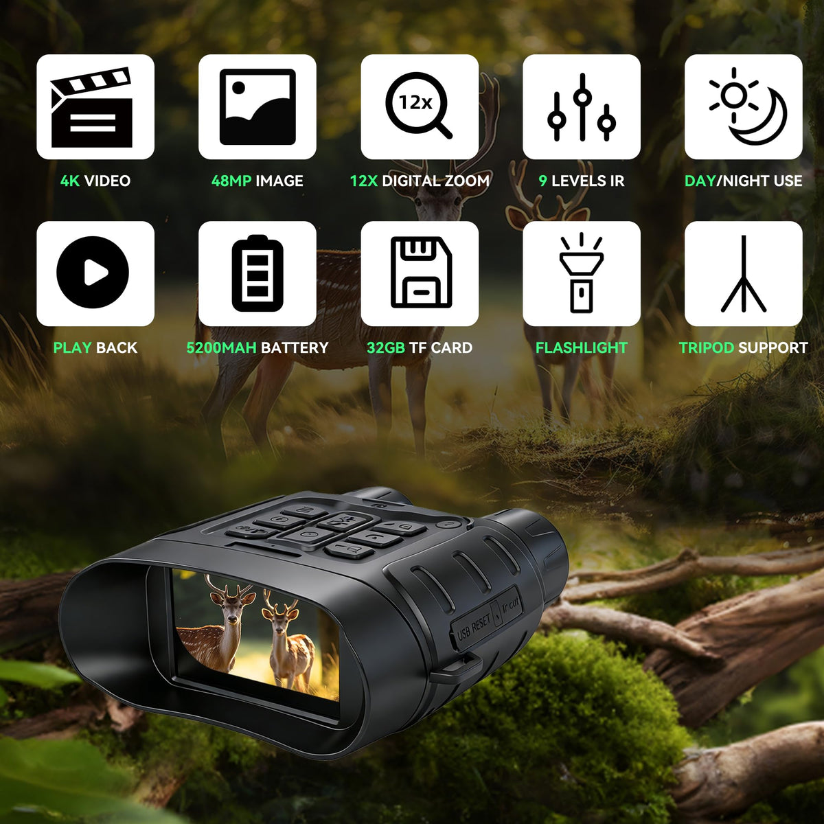 Night Vision Goggles for Adults Hunting 4K Infrared Night - WIMIDING Official Imagery - 5