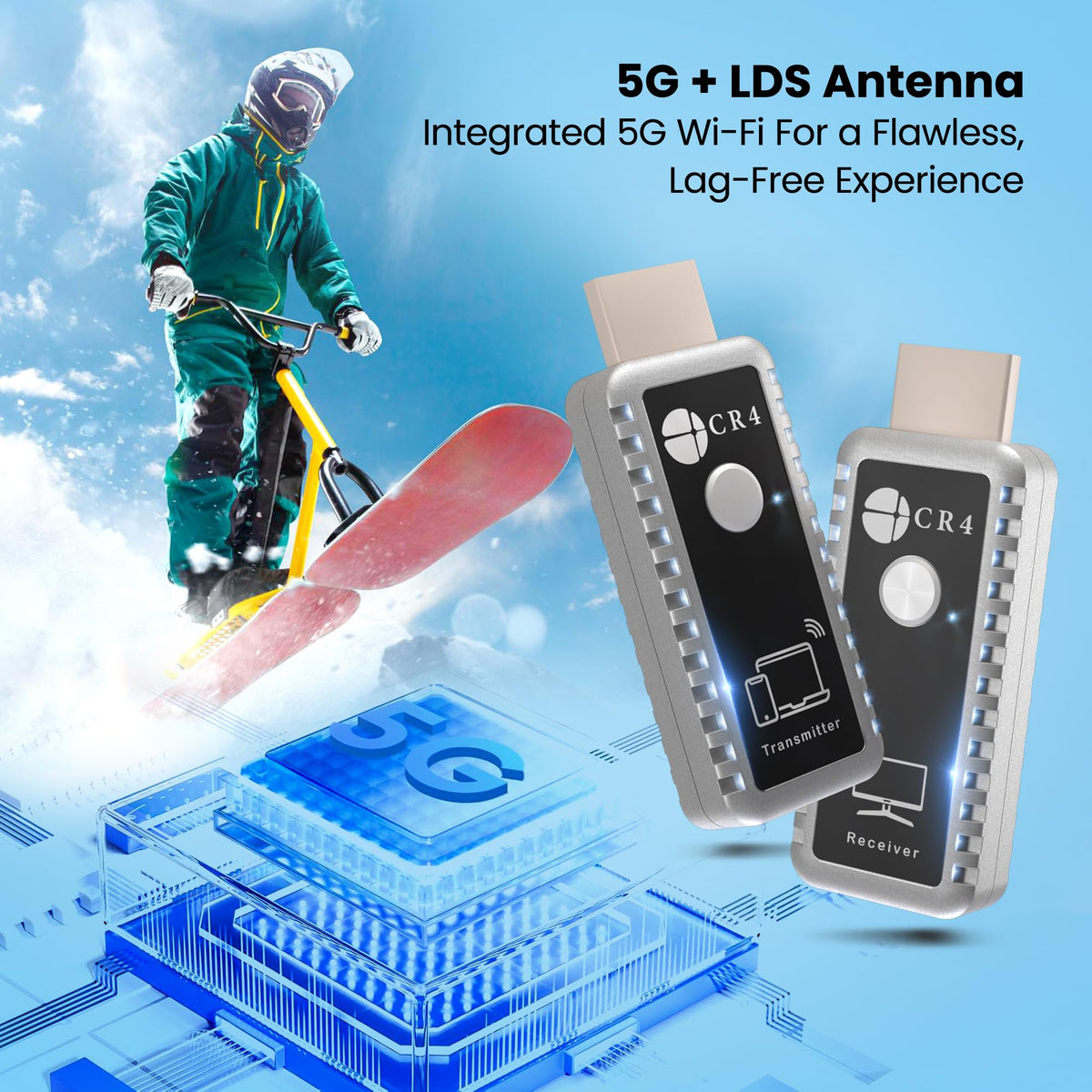 CR4 Wireless HDMI Transmitter and Receiver Low Latency 5G - CR4 Official Imagery - 6
