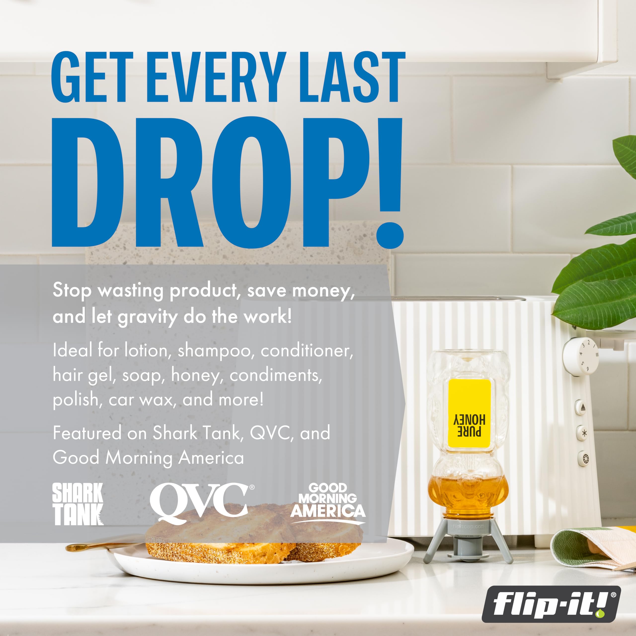 Flip-It! 2-Pack Premium Bottle Emptying Kit – No more wasted product - - View 3