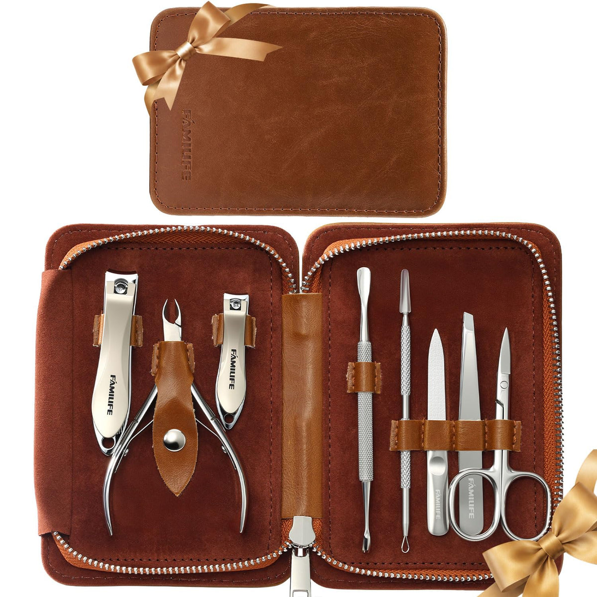 Stainless Steel Manicure Set 8 in 1 Professional Nail - FAMILIFE Official Imagery - 2