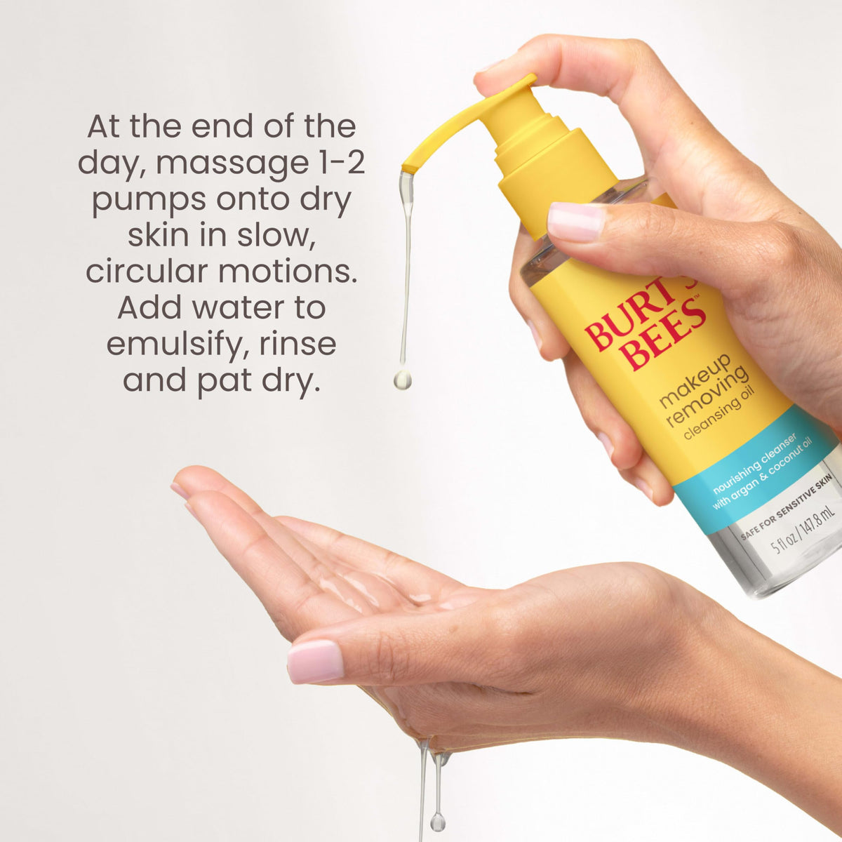 Burt s Bees Makeup Removing Cleansing Oil Normal and Dry - Burt's Bees Official Product Imagery - 4