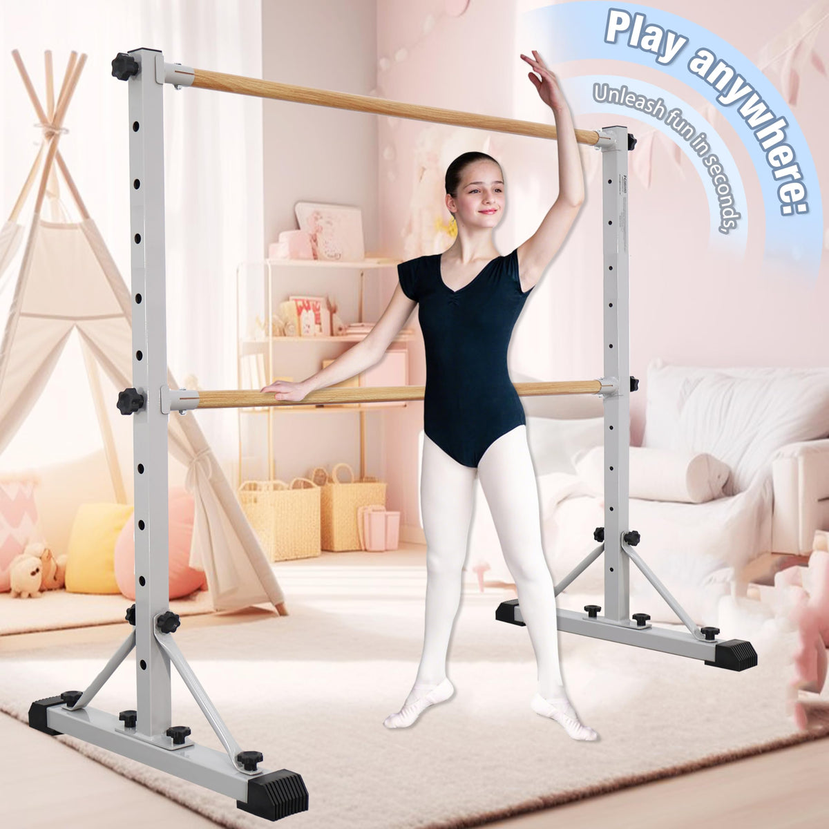 Adjustable Ballet Barre Portable Dance bar Fitness Equipment - FC FUNCHEER Official Imagery - 7