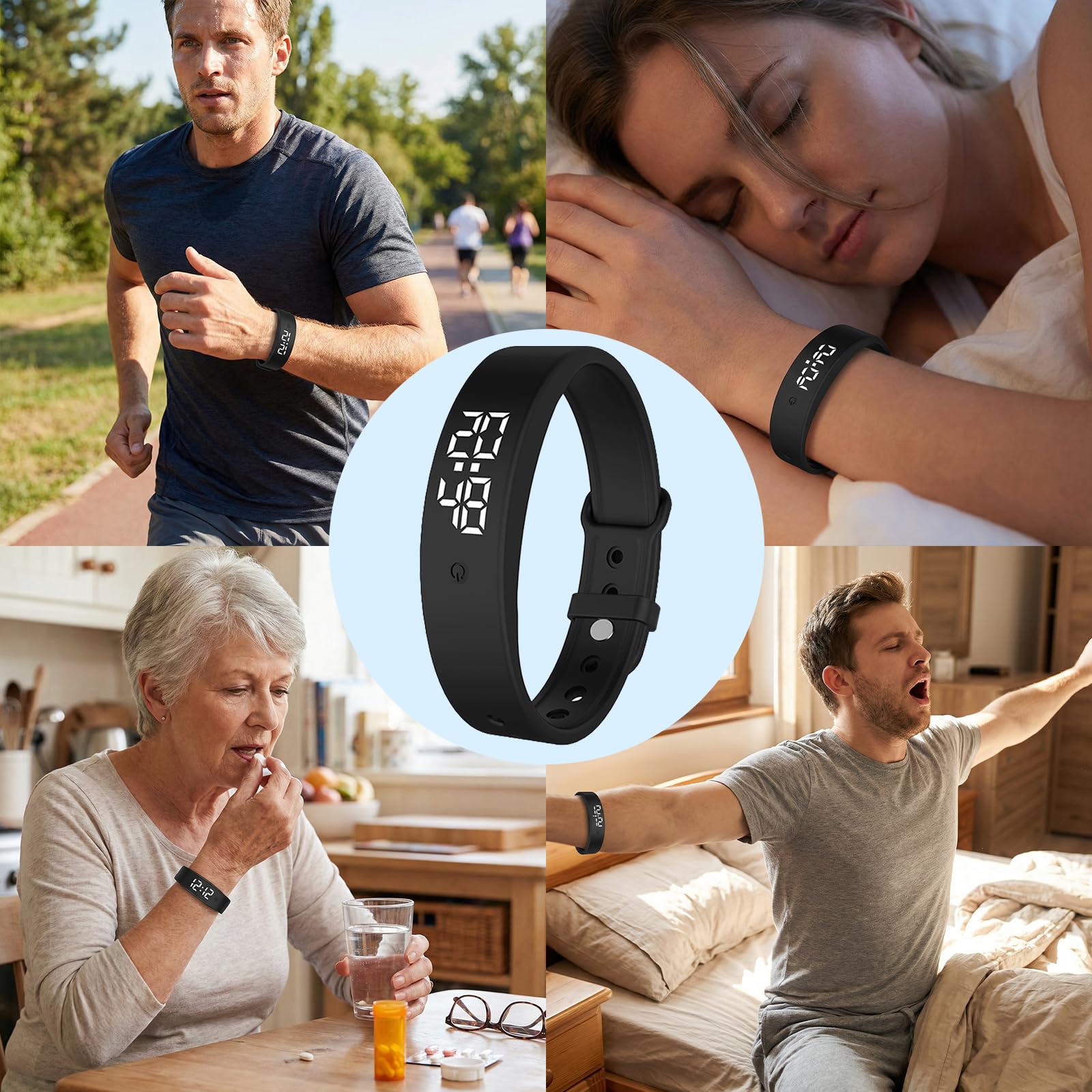 NLCCLTQ Vibrating Alarm Wristband Effective Alarm Clocks for Deep Slee - View 9