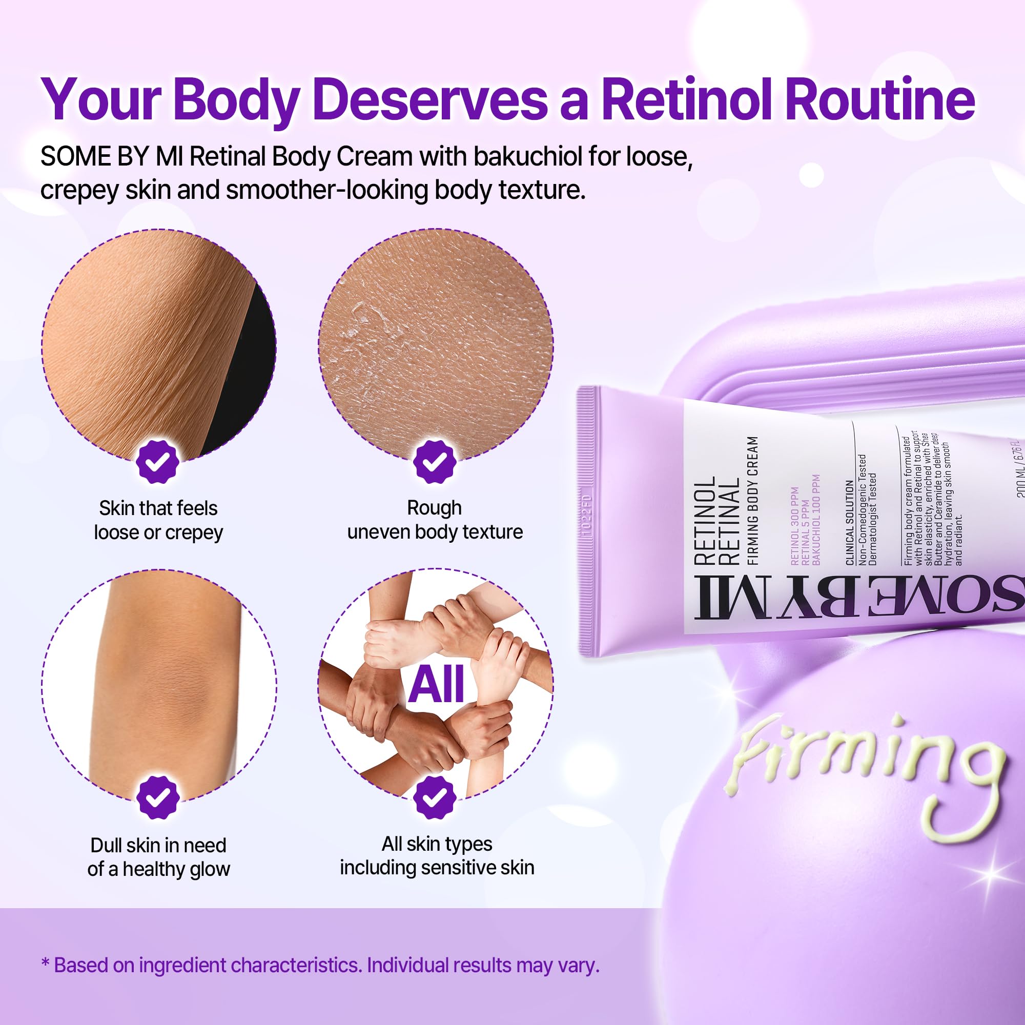SOME BY MI Retinol Retinal Firming Body Cream 6.76 fl oz – Body Lotion for - SOME BY MI Official Product View 7