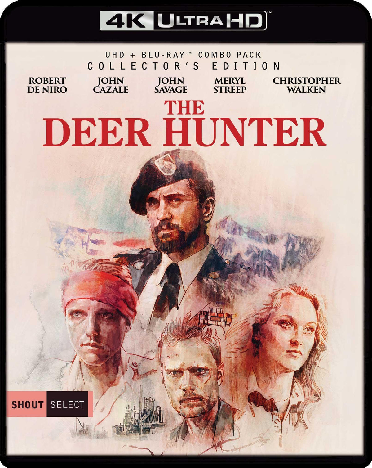 The Deer Hunter - Robert De Niro     
       			(Actor),  
       	 
	            
		   Meryl Streep     
       			(Actor) 
       	          Rated:      R           Format: Blu-ray Official Imagery - 2