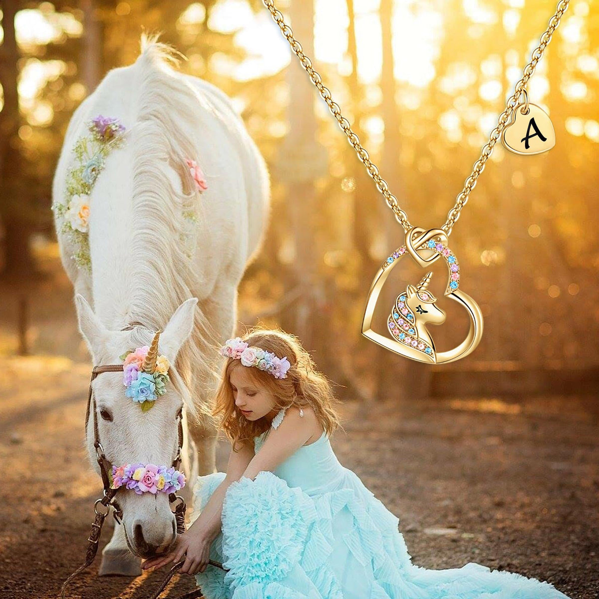 Unicorn Necklaces for Girls Kids - Hidepoo Official Imagery - 3