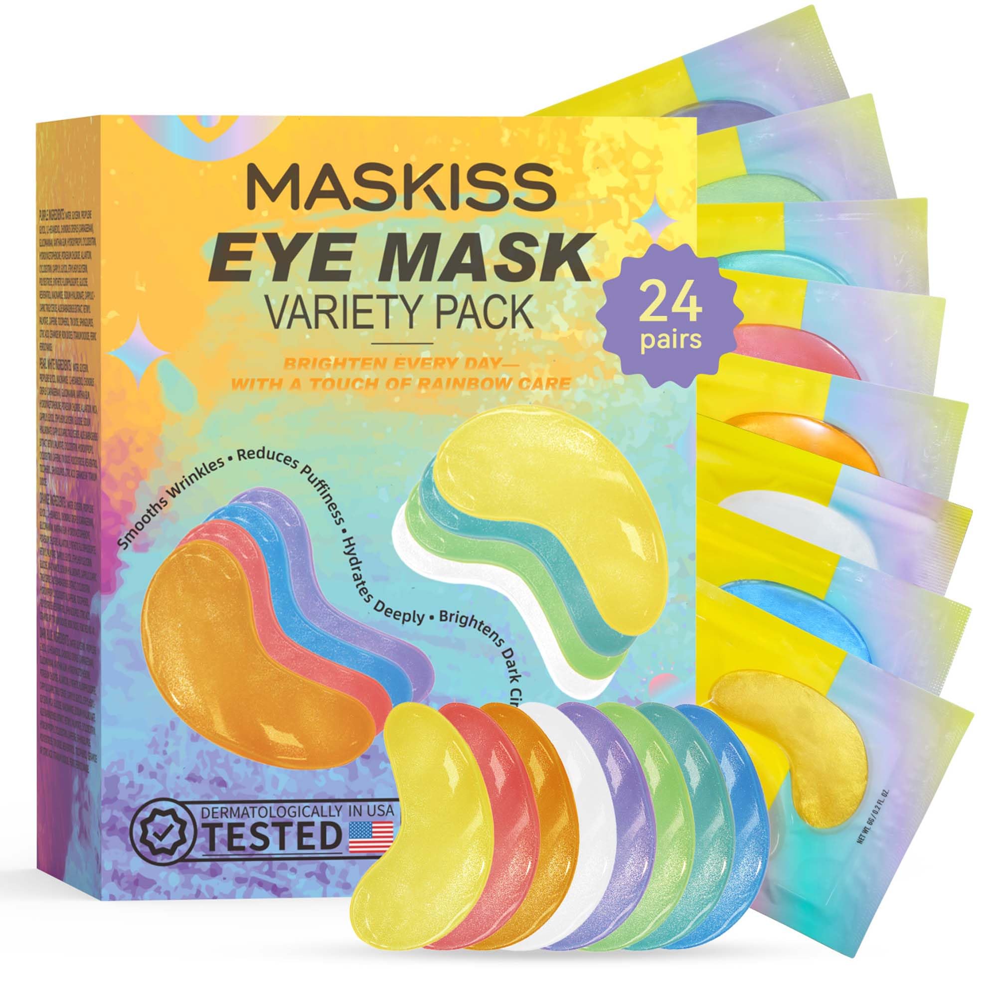 Maskiss 24k Gold Under Eye Patches (50 Pairs), eye mask, - Maskiss