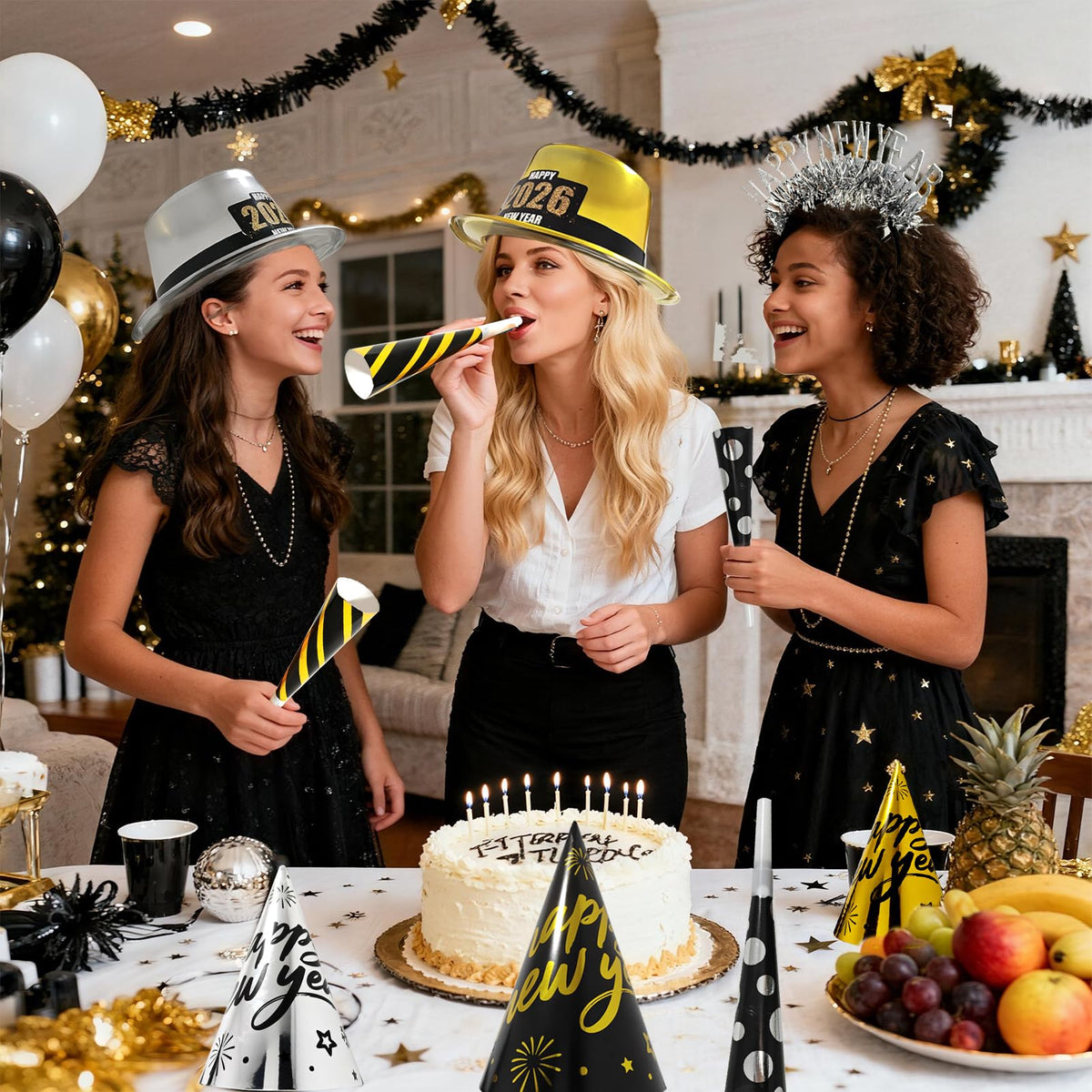 Atonofun 2026 New Years Eve Party Supplies for 24 Guests 60 - Atonofun Official Imagery - 5