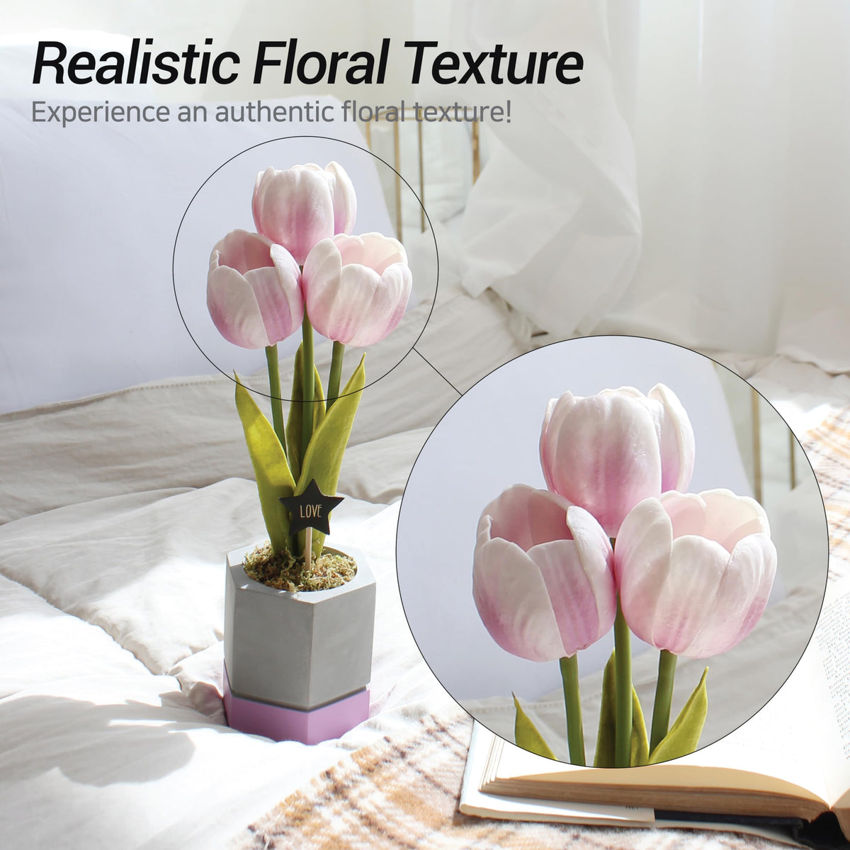 Cordless Flower Table Lamp LED Battery Operated Portable - VIA K STUDIO Official Imagery - 7