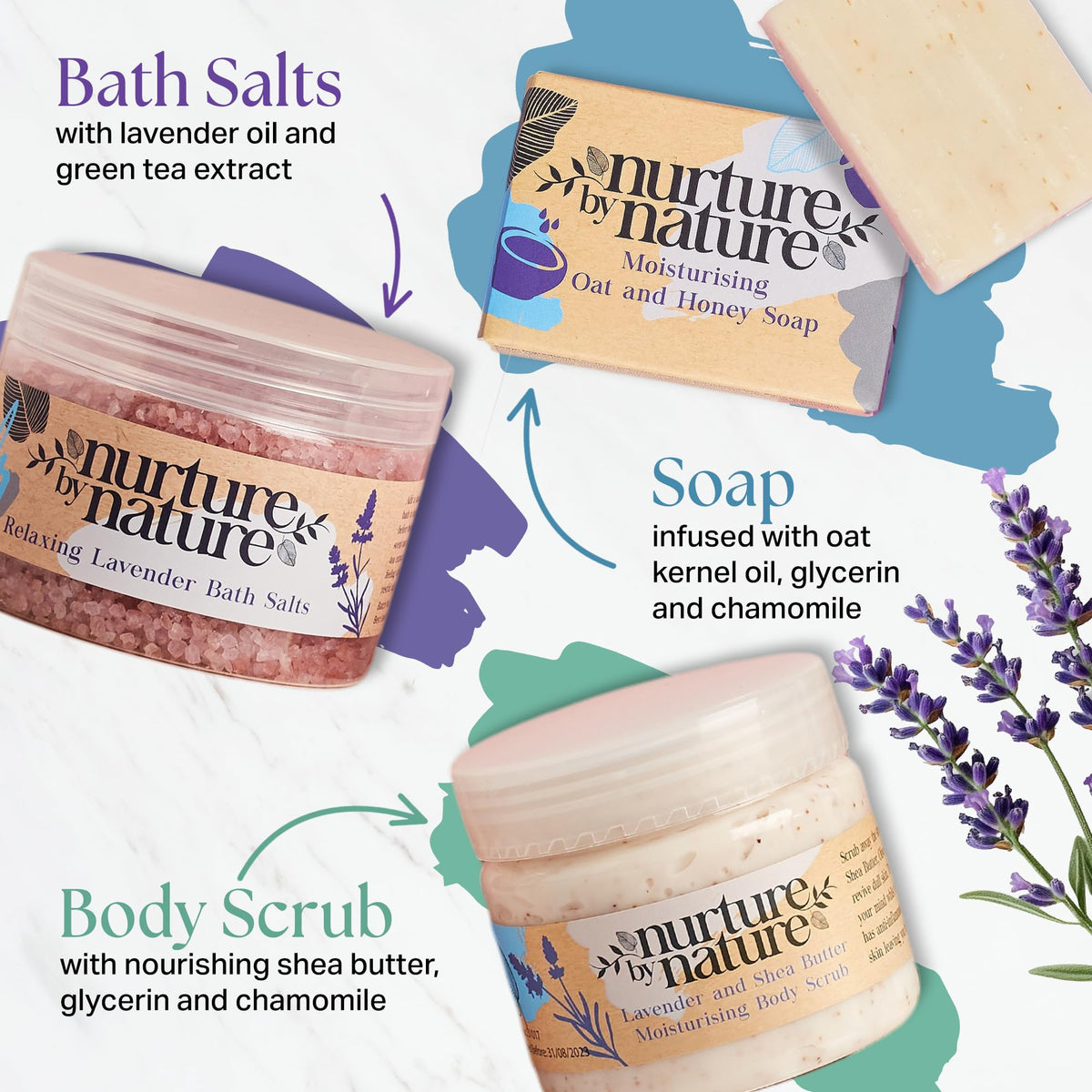 Nurture by Nature Spa Gift Baskets for Women - Nurture by Nature Botanicals Official Imagery - 7
