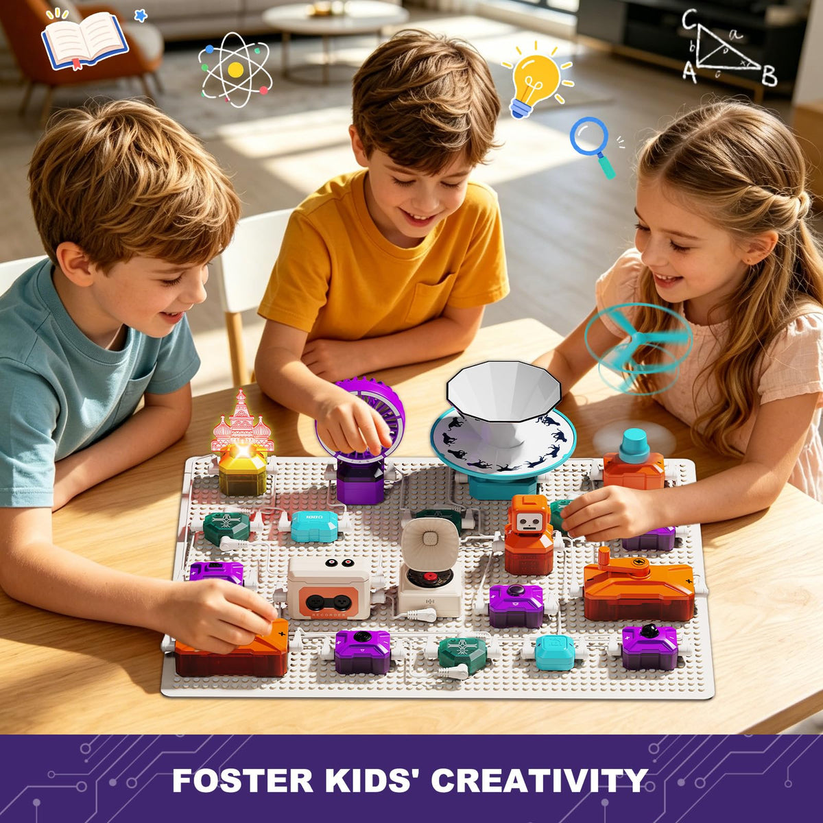 VATOS Science Circuit for Kids Ages 6 12 68PCS Electronics - VATOS Official Imagery - 3