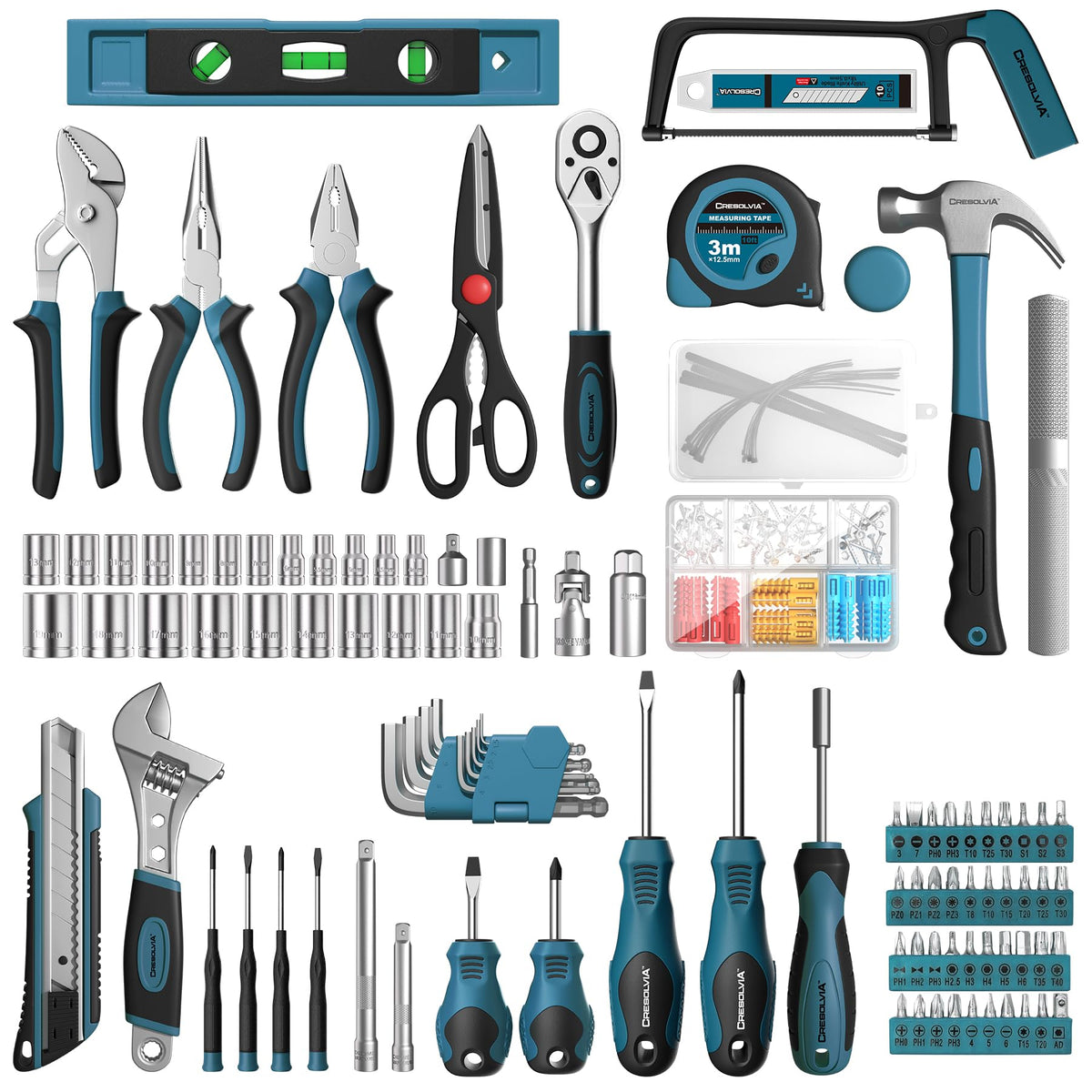 328 Piece Tool Kit For Home Hand Repair Tool Set Toolbox - CRESOLVIA Official Imagery - 5