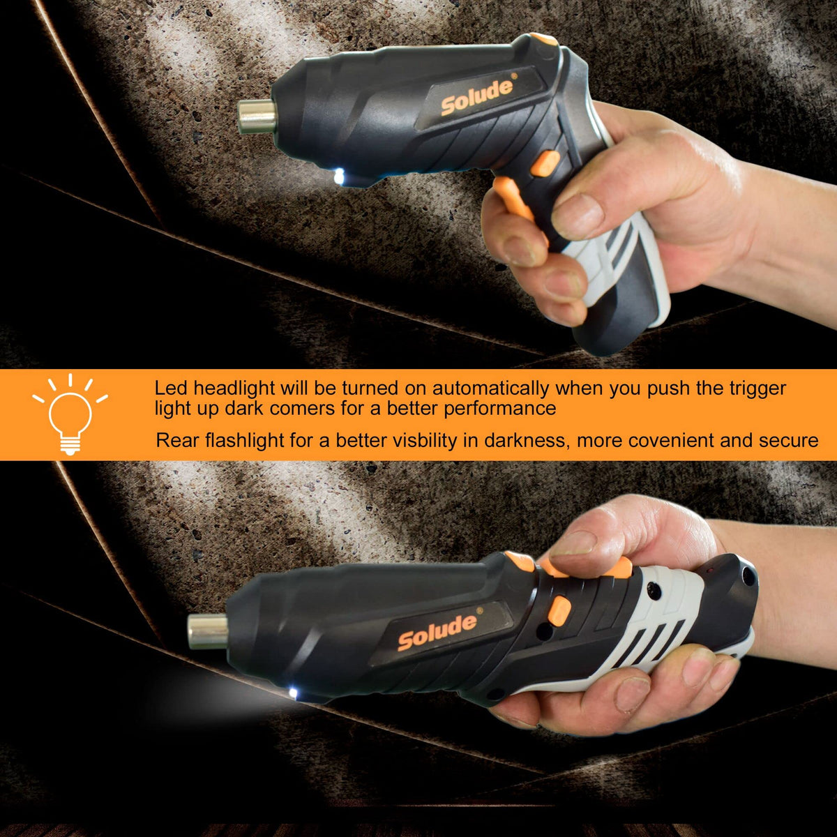 130 Piece Home Tool Kit with 3 6V Electric Screwdriver Basic - SOLUDE Official Imagery - 7