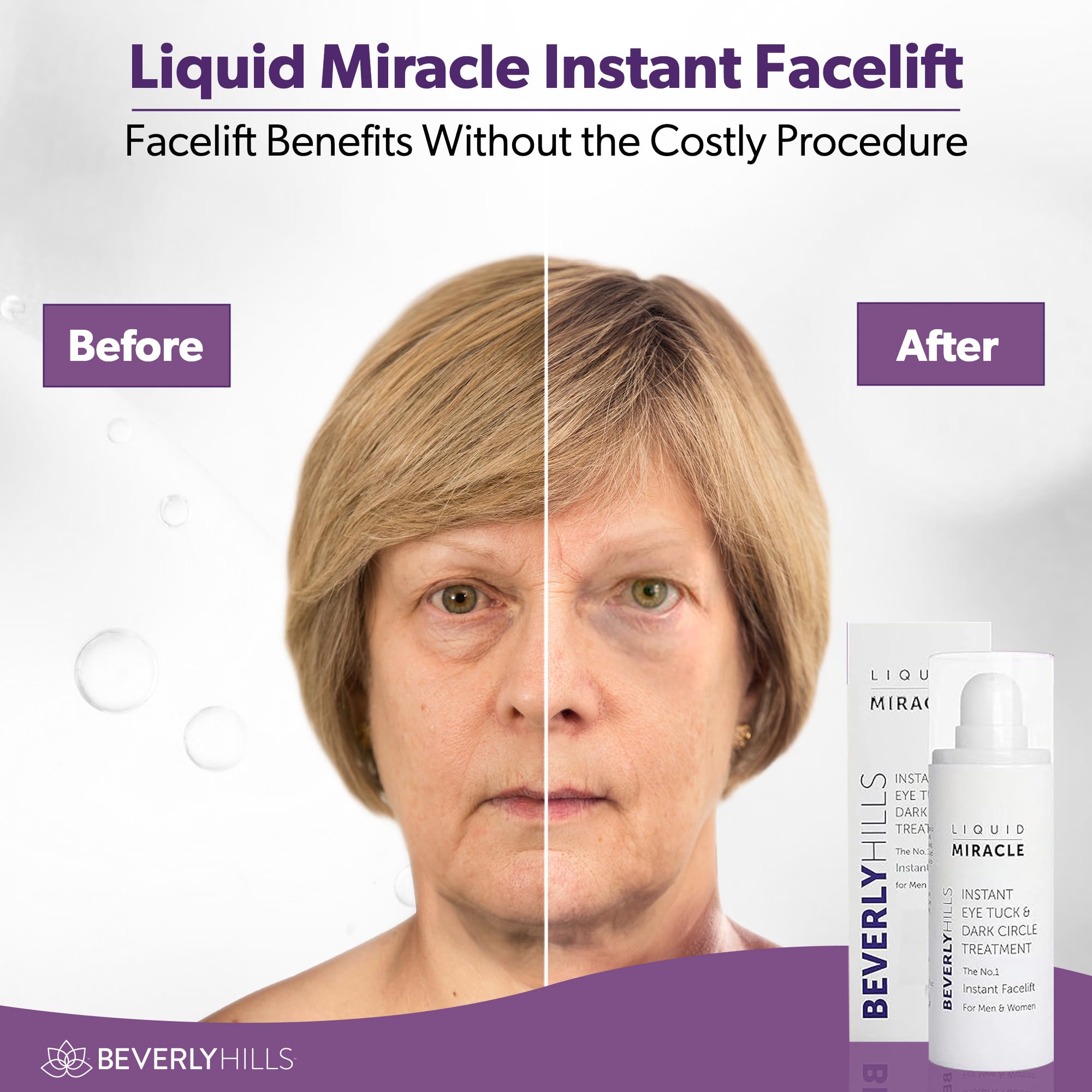 Beverly Hills Instant Facelift Anti Aging Eye Serum Treatment for Dark Circles, Puffy Eyes, Wrinkles, Under Eye Bags, Fine Lines, and Crows Feet | 30mL (120 Days Supply) - BEVERLY HILLS Official Product View 5