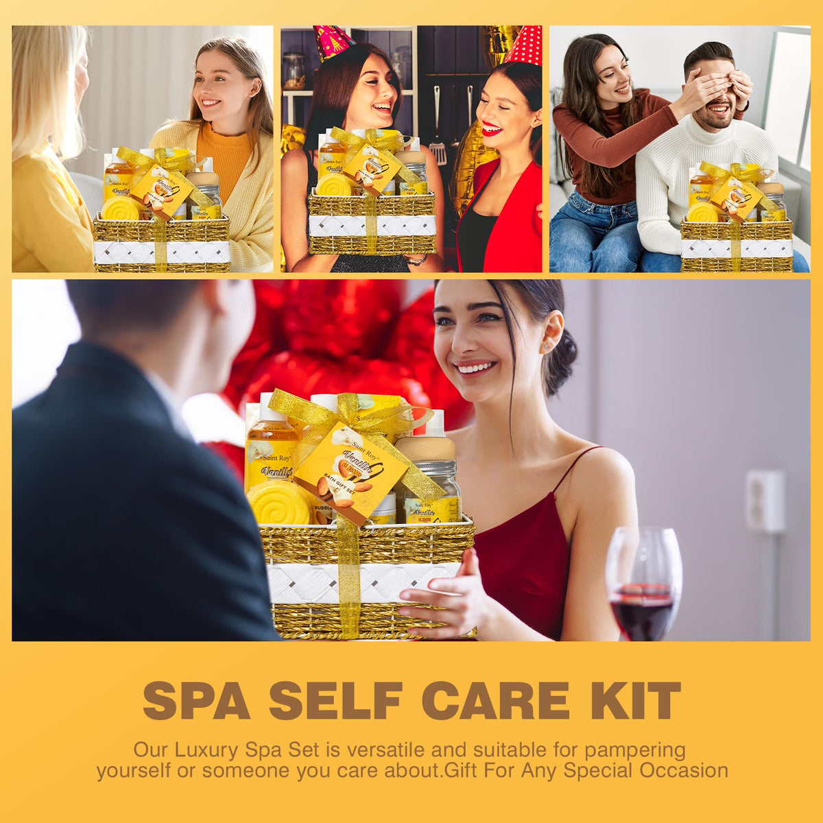 Large basket 25 pcs for Women Men Gifts Vanilla Honey Almond - Saint Roy Official Imagery - 5