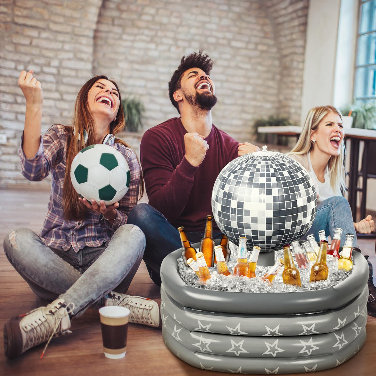 Bencailor Disco Ball Inflatable Cooler PVC Drink Bucket Cool - Bencailor Official Imagery - 6