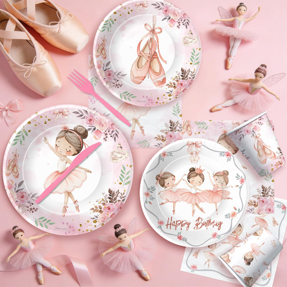 Srua Don Ballerina Birthday Party Decorations Girl Pink - Srua Don Official Imagery - 3