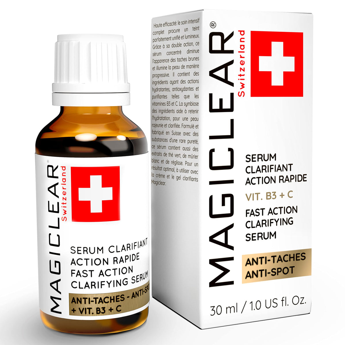 Luxury Swiss Dark Spot Remover for Face Body Serum Cream gel - MAGICLEAR Official Imagery - 2