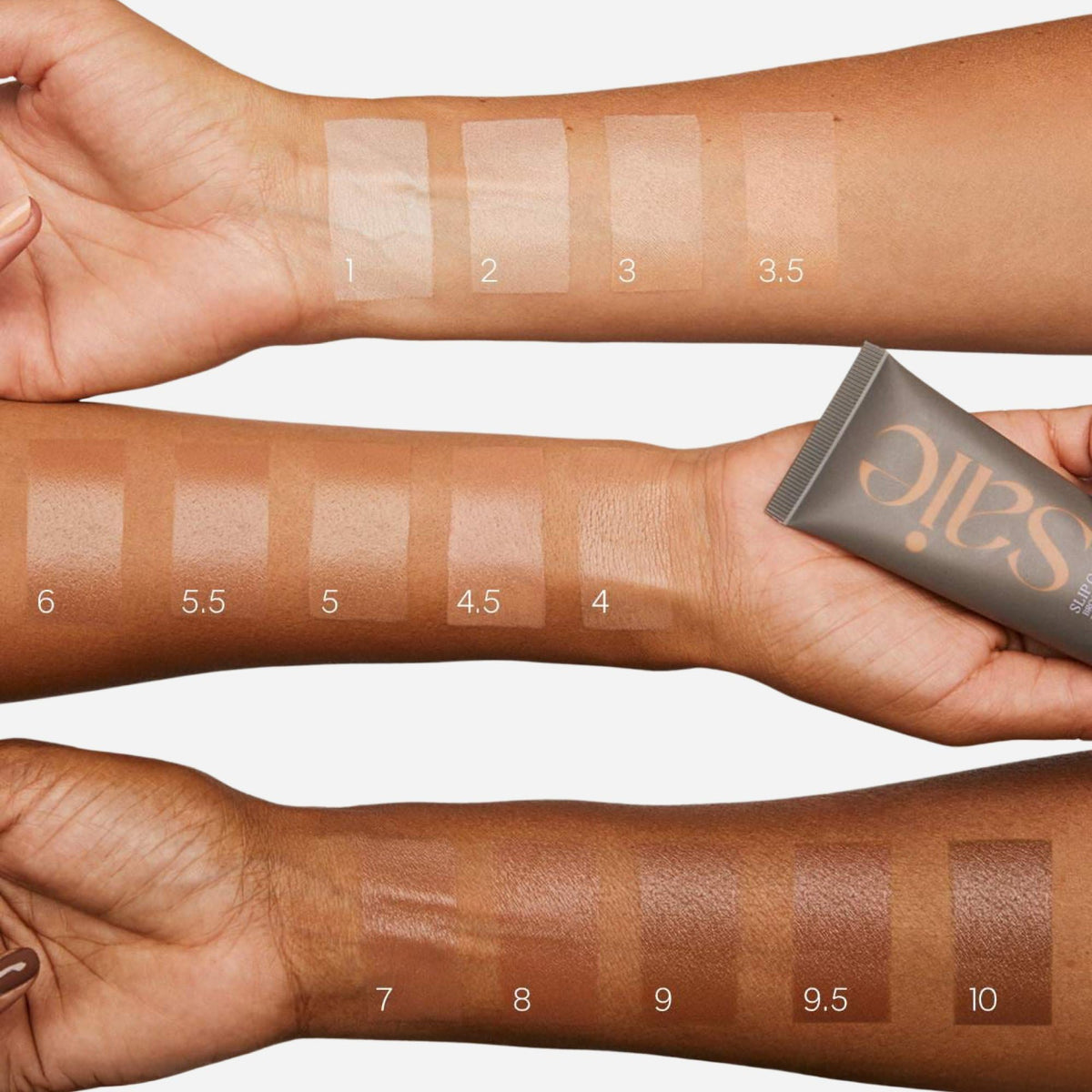 Saie Slip Tint Tinted Sunscreen for Face SPF 35 Three - Saie Official Imagery - 5