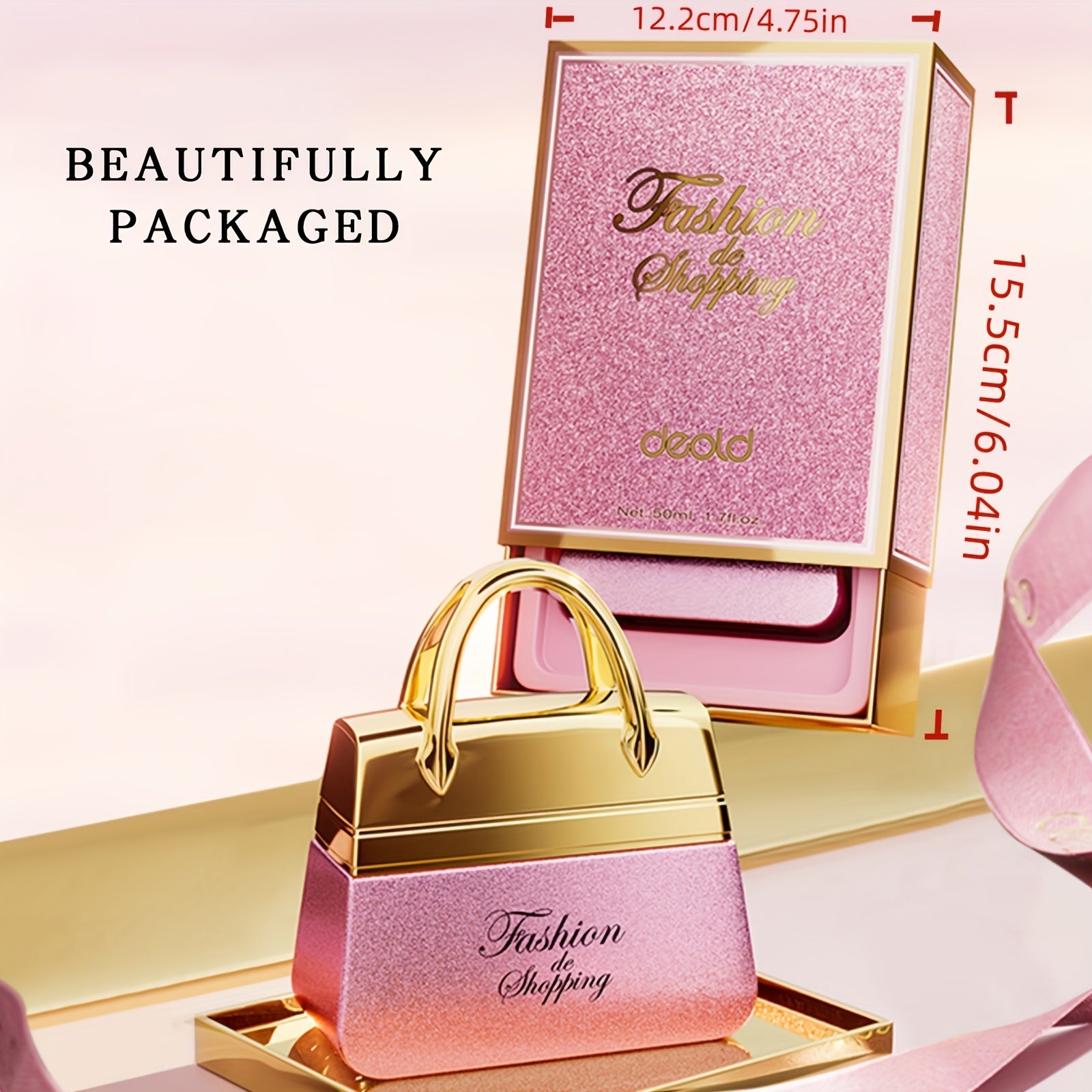 Two Temu Eau De Parfum spray bottles with elegant packaging, showcasing long-lasting natural fragrance for bags and personal use.