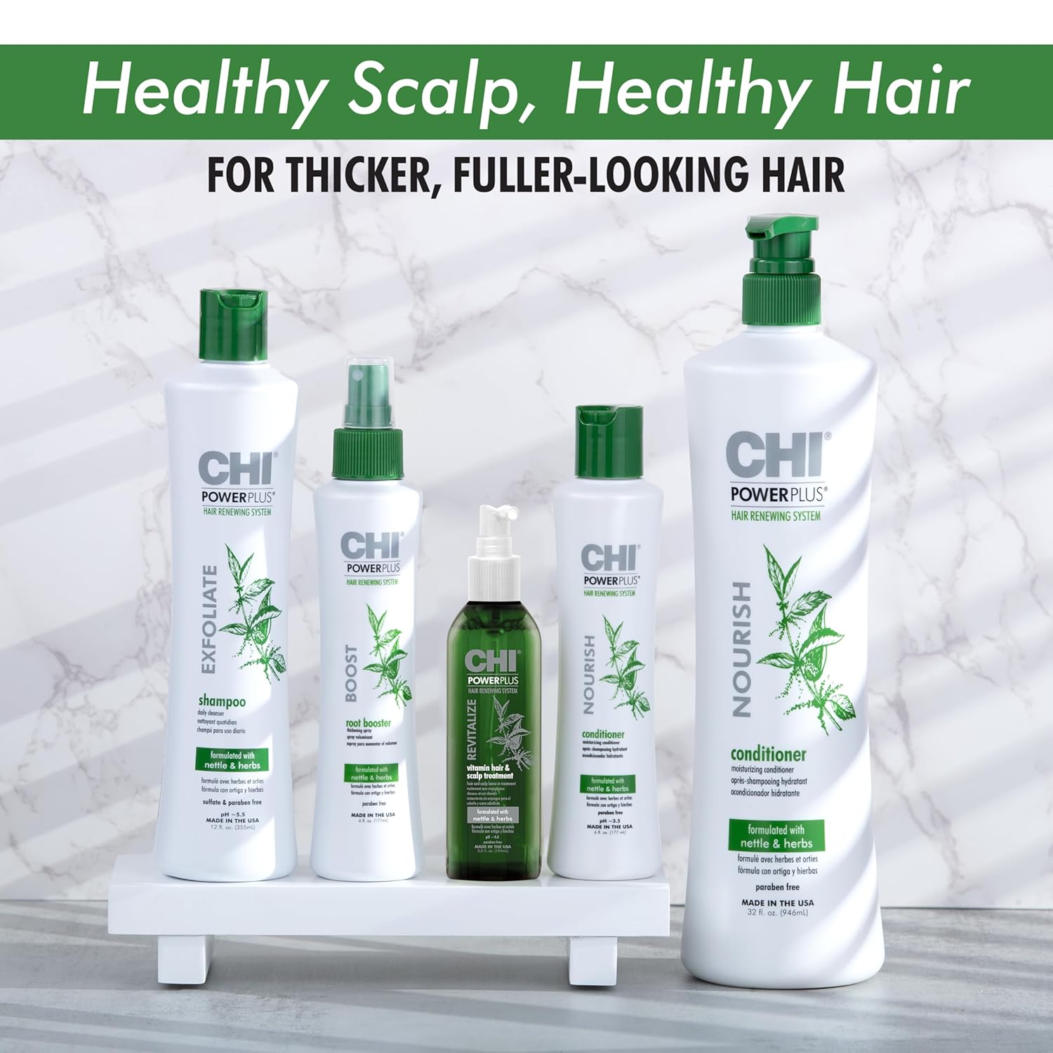 Elefair CHI Powerplus Nourishing Conditioner for hair renewal and healthy scalp, with rich, creamy formula and smooth hair finish.