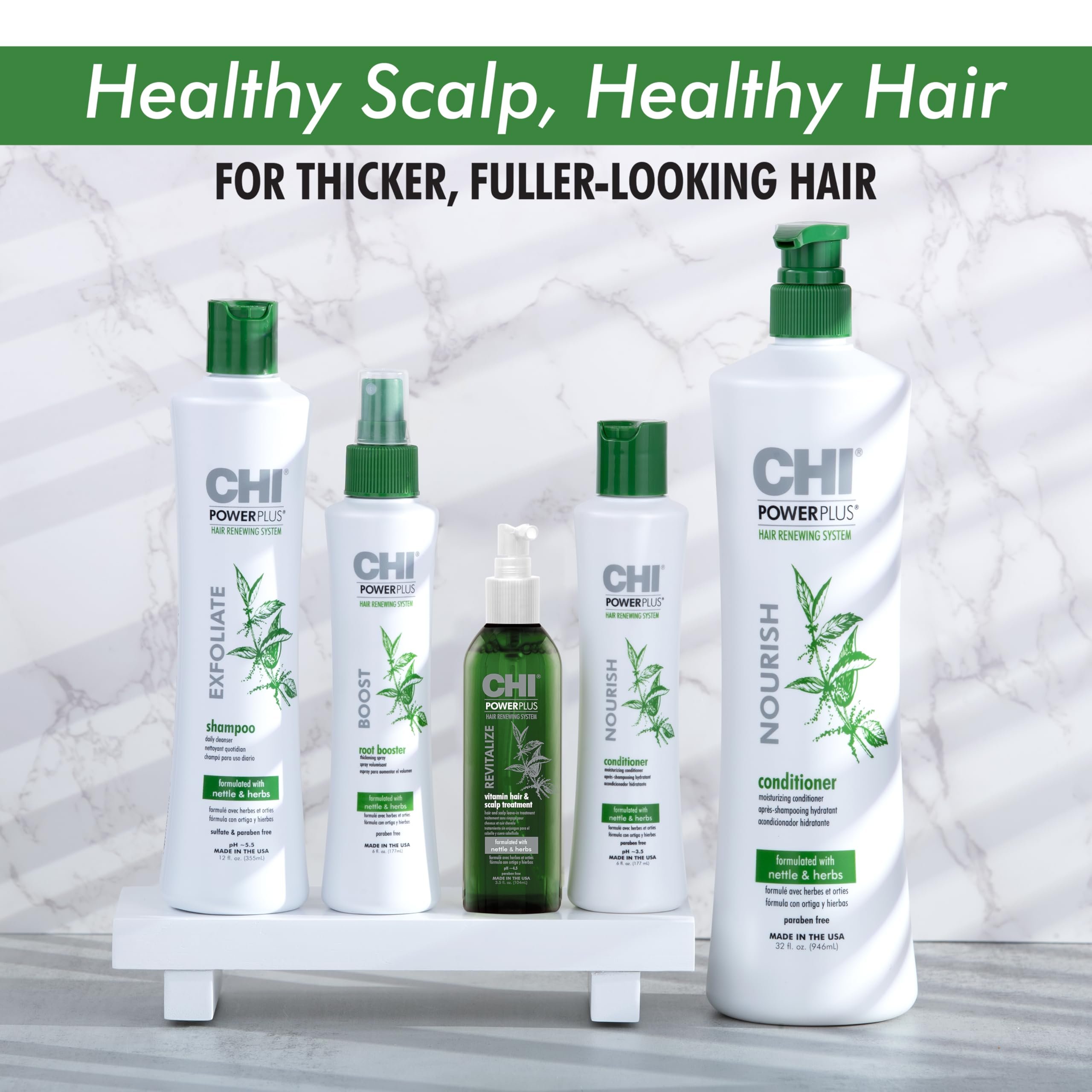CHI PowerPlus Revitalizing Hair Treatment, Relieves Tightness & Dryness, Made With Botanicals & Vitamins to Nourish, Balance & Stimulate Scalp, 3 Oz