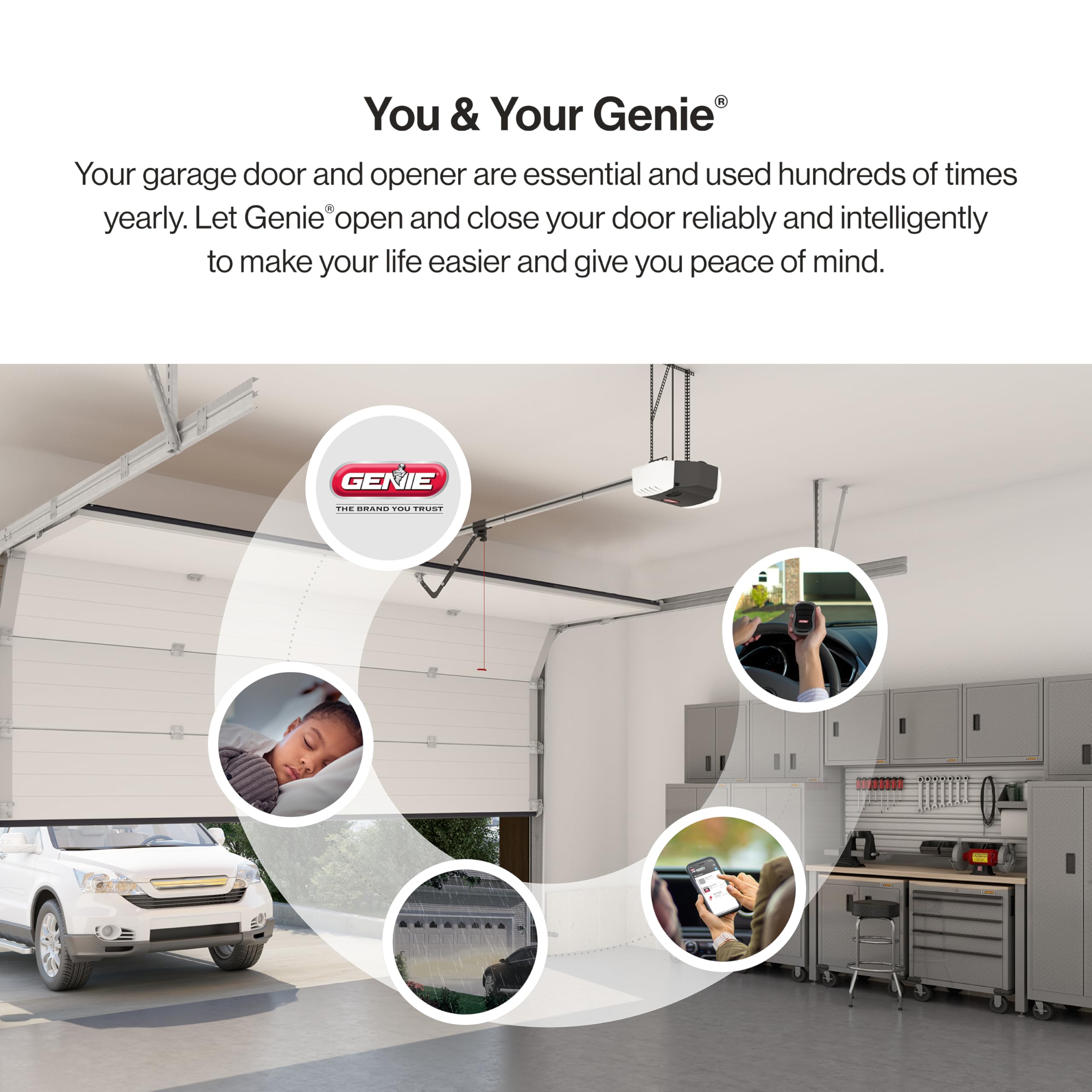 Genie StealthDrive Connect Smart Belt Drive Garage Door Opener, 7 - Genie Official Product View 4