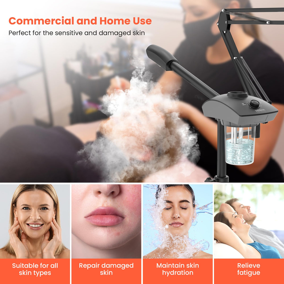 TASALON Professional 2 in 1 Facial Steamer Ozone Face - TASALON Official Imagery - 7