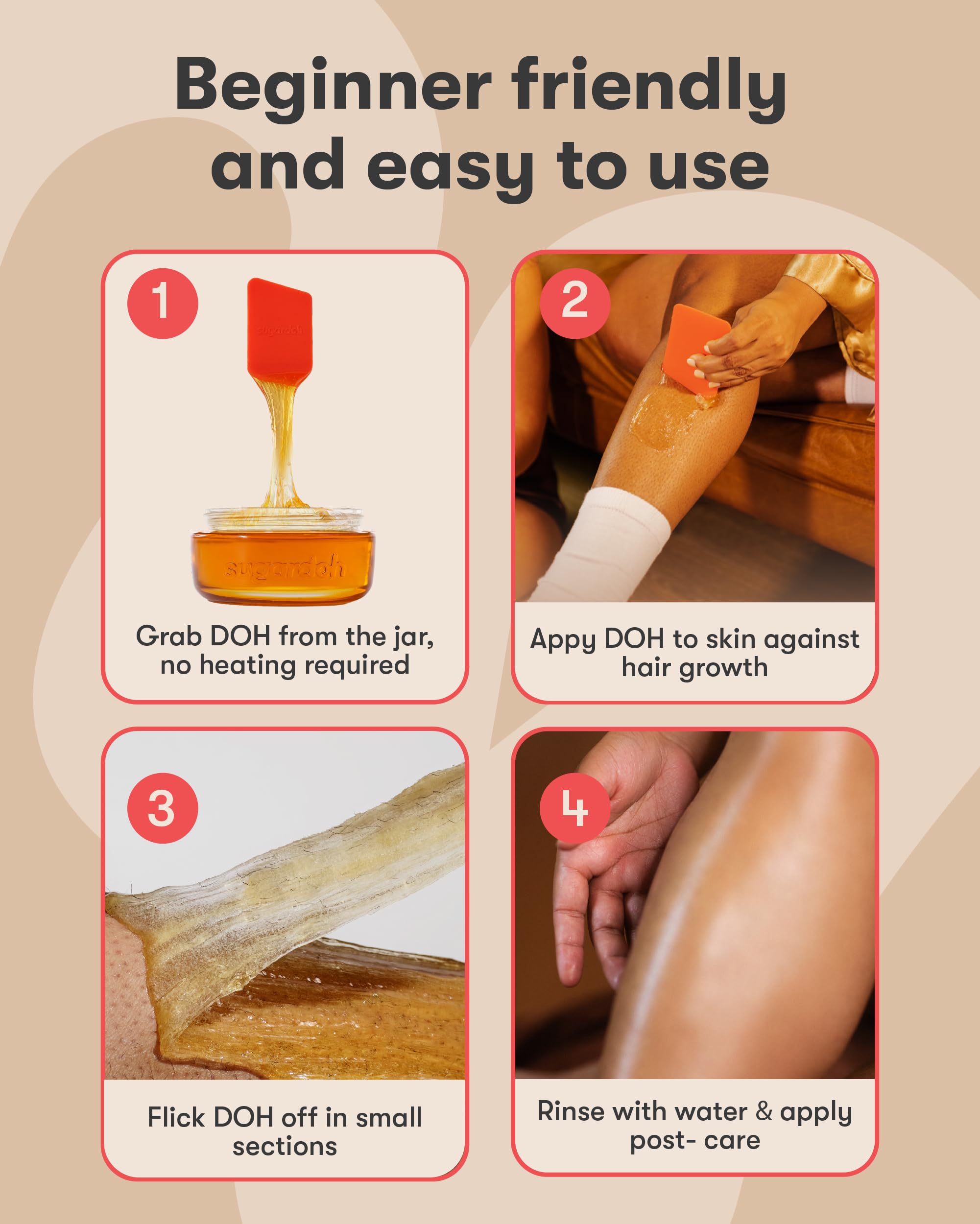 Sugardoh Sugar Waxing Kit for Women As Seen On Shark Tank   - Face, Ar - View 6