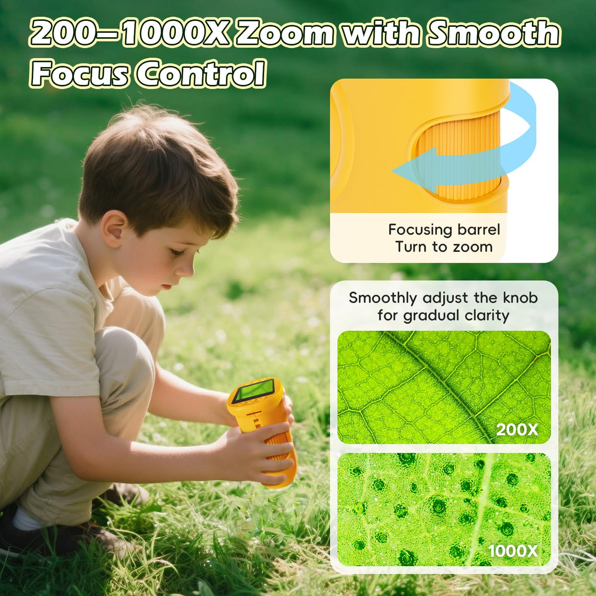 Microscope for Kids 1000X Digital Handheld Kids Microscope - Alotwan Official Imagery - 5