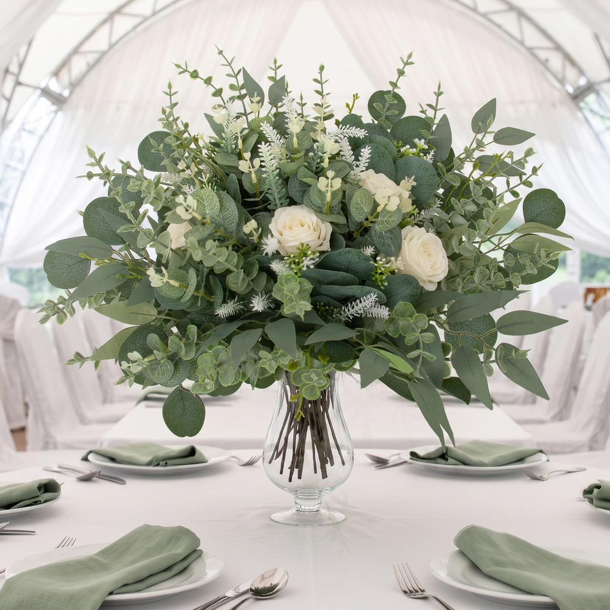135 Pcs Artificial Eucalyptus Stems Mixed Greenery Stems for - Rowfad Official Imagery - 8