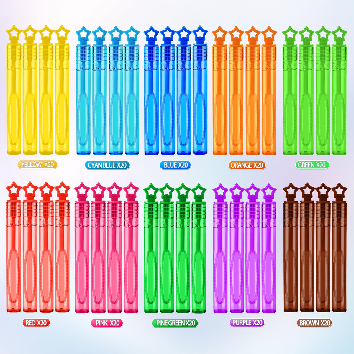 200 Pcs Mini Bubble Wands 10 Colors Circle Party Favors for - Baegzgx Official Imagery - 5