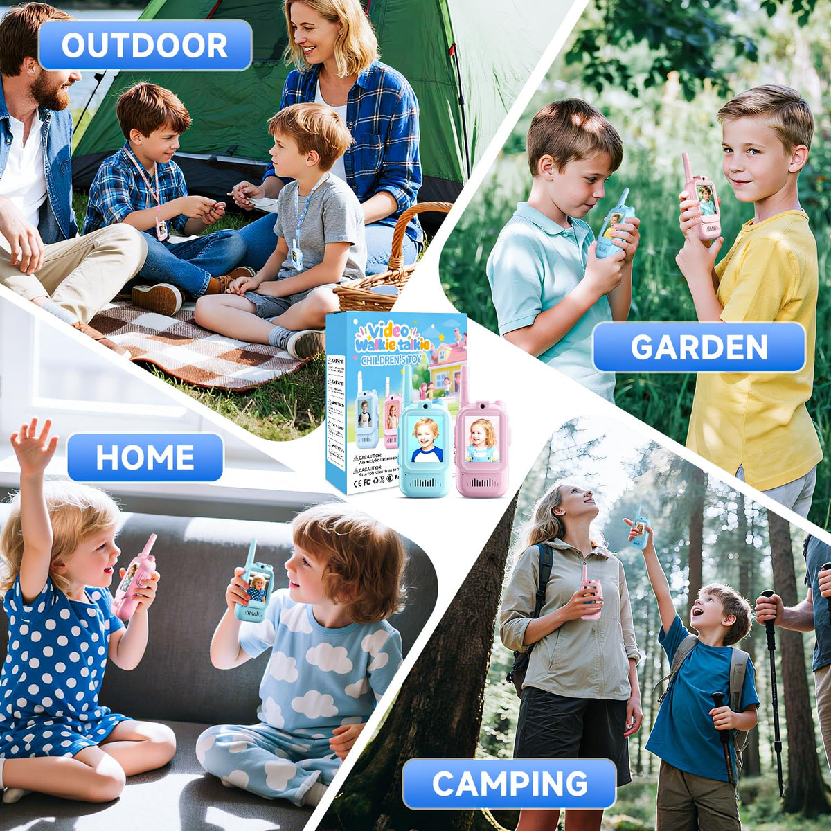 Kids Video Walkie Talkies 2 Pack Long Range Toy Walkie - YUSSBCU Official Imagery - 8