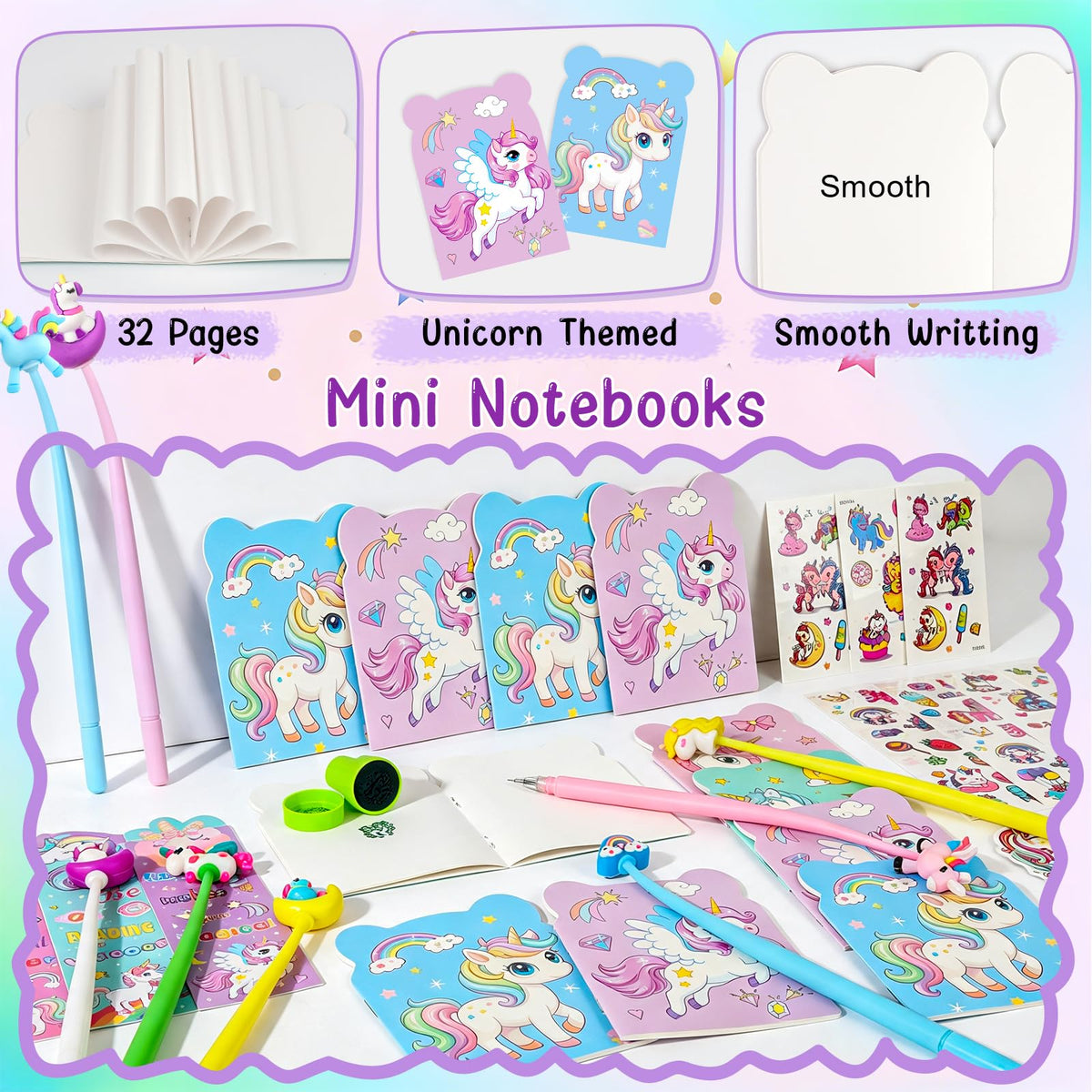 Unicorn Party Favors 24 Pack Unicorn Birthday Party Supplies - Mepmela Official Imagery - 5