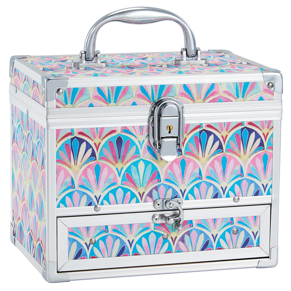 Girls Jewelry Box Organizer with Drawer Mirror Mermaid Tail - Hododou Official Imagery - 1