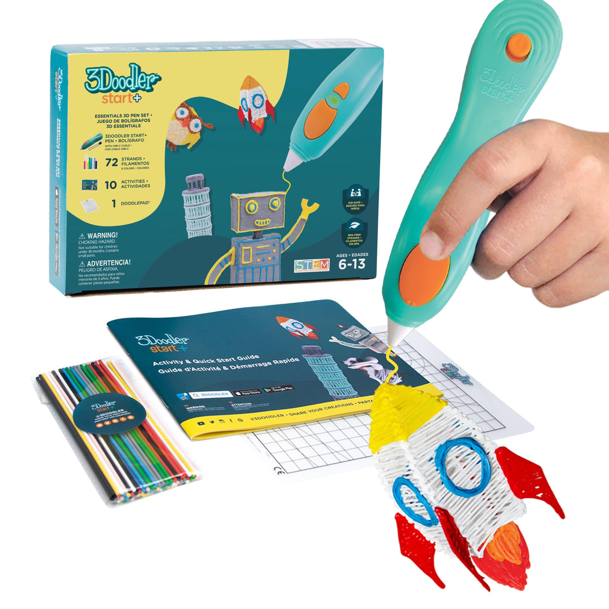 3Doodler Start Essentials 3D Pen Set for Kids Easy to Use - Premium Selection Official Imagery - 1