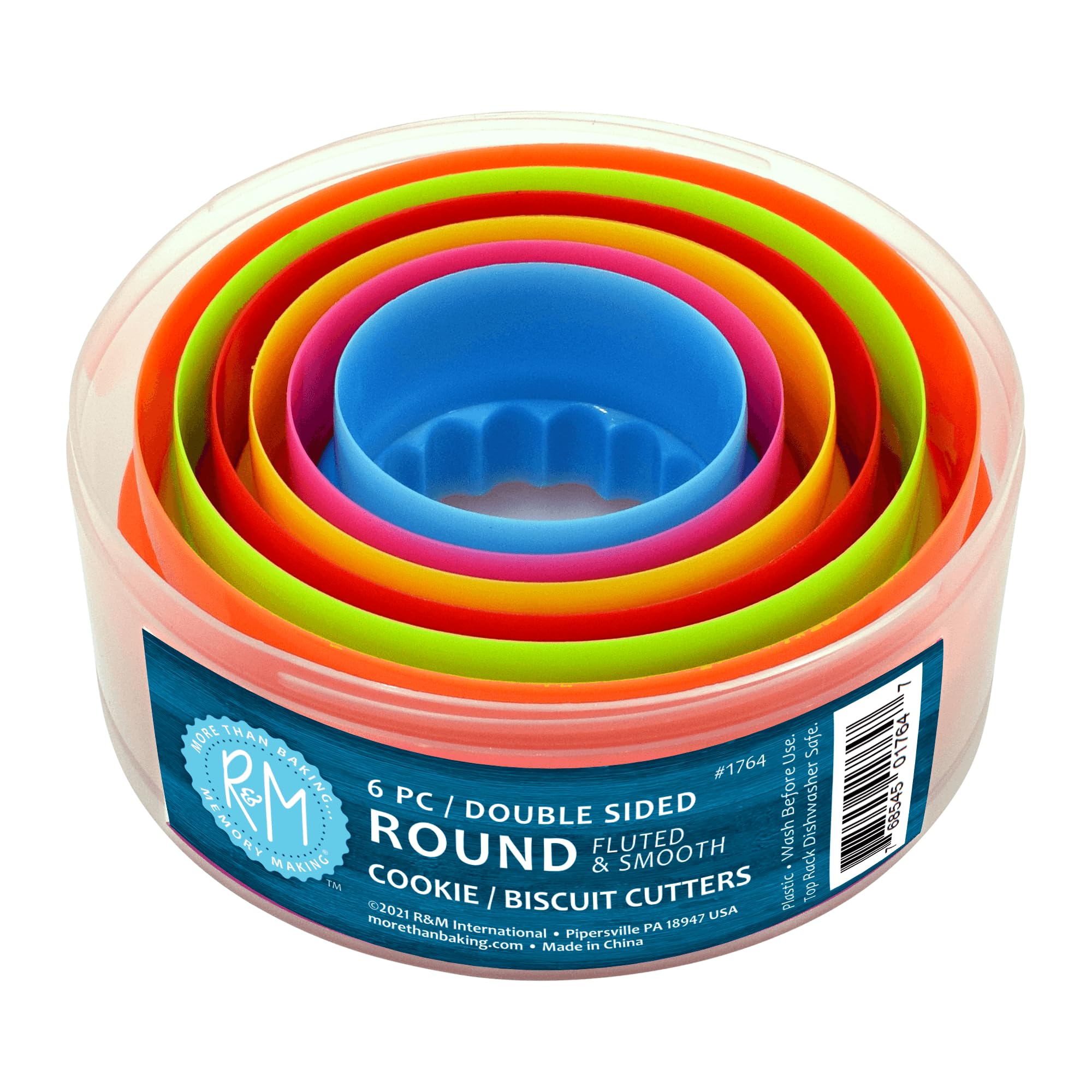 R&M International Round, Set of 6 Cookie & Biscuit Cutter Set, Sizes, - View 1