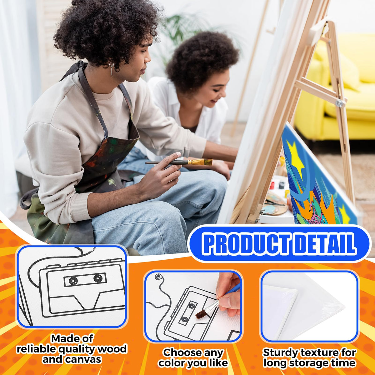 Sherr 75 Pcs 15 Set 90s Vintage Pre Drawn Canvas Kit for - Sherr Official Imagery - 4