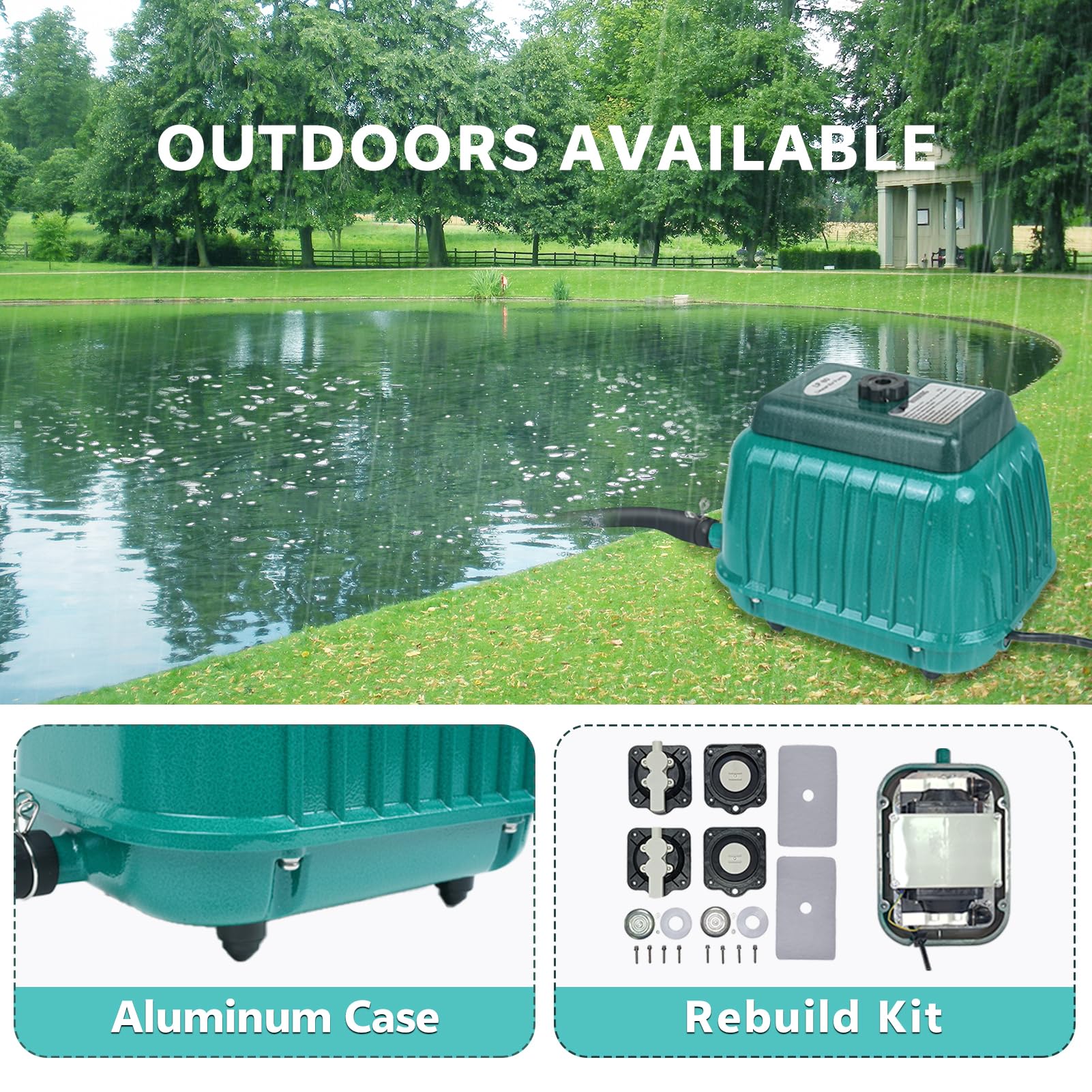 ANILUV LP-80 Septic Tank Linear Air Pump/Pond Aerator - ANILUV Official Product View 3