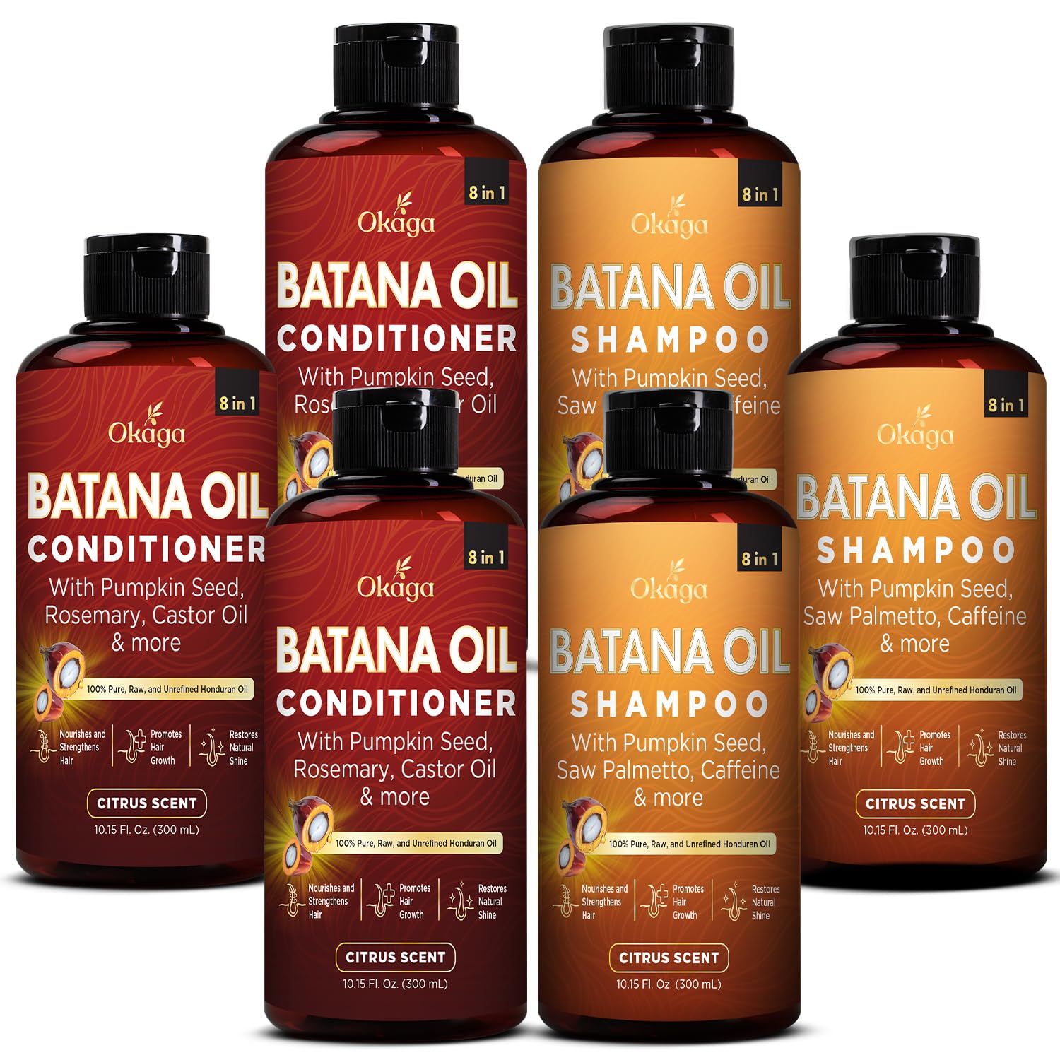 Okaga Batana Oil Shampoo & Conditioner Bundle, Citrus Shower Set, 10 - Okaga Official Product View 9