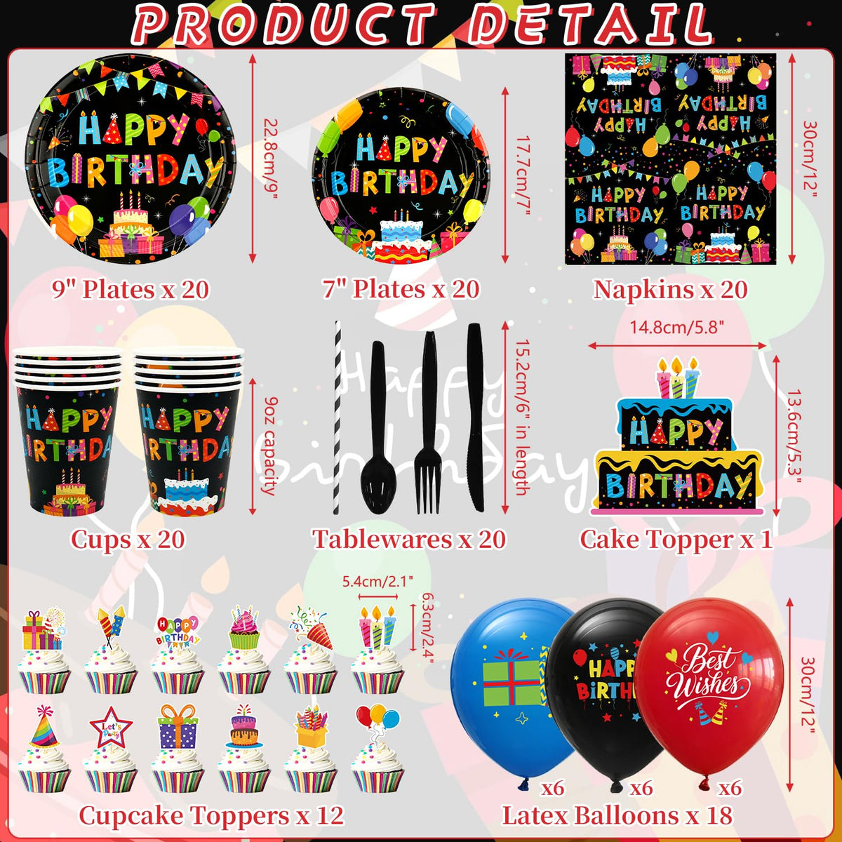 Colorful Black Party Decorations - Obussgar Official Imagery - 3
