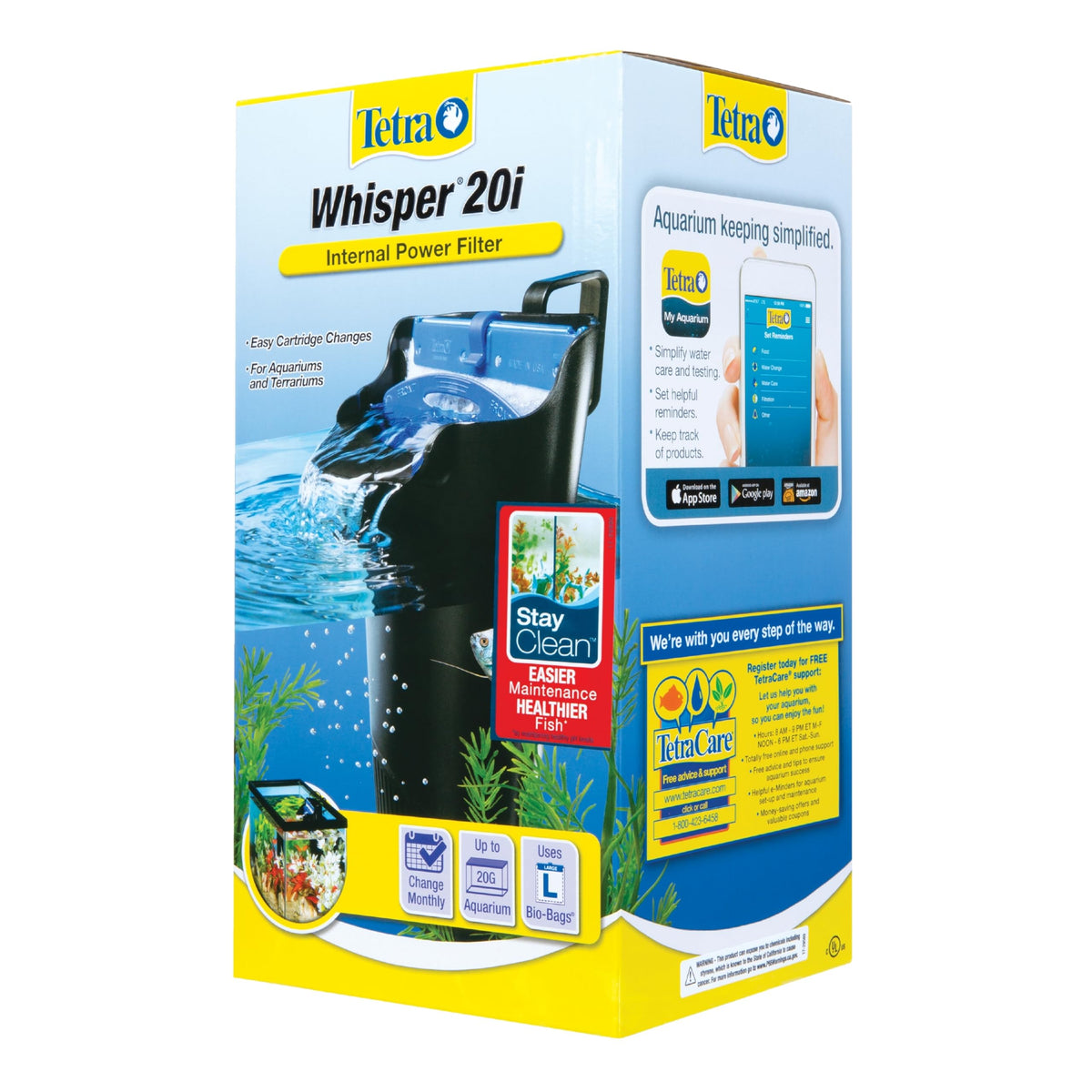 Tetra Whisper 135 GPH Internal Power Filter For Aquariums - Tetra Official Imagery - 5