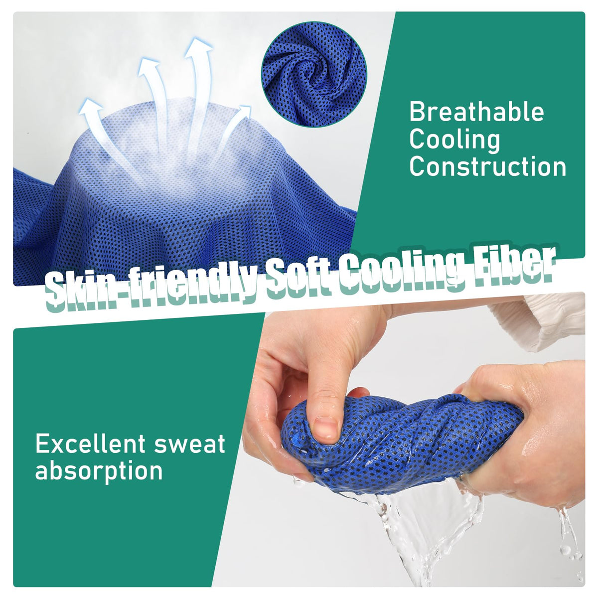 Cooling Towels Pack of 30 40 12 Neck Cool Towel Bulk Cold - Haoteey Official Imagery - 4