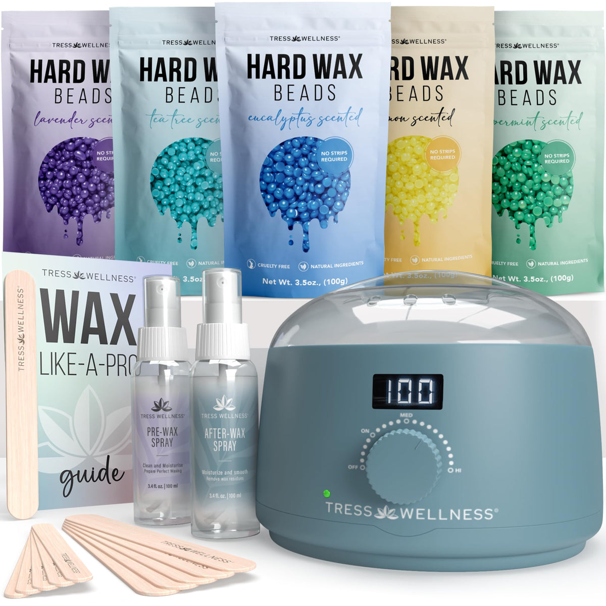 Tress Wellness Award Winning Waxing Kit for Sensitive Skin - Tress Wellness Official Imagery - 2