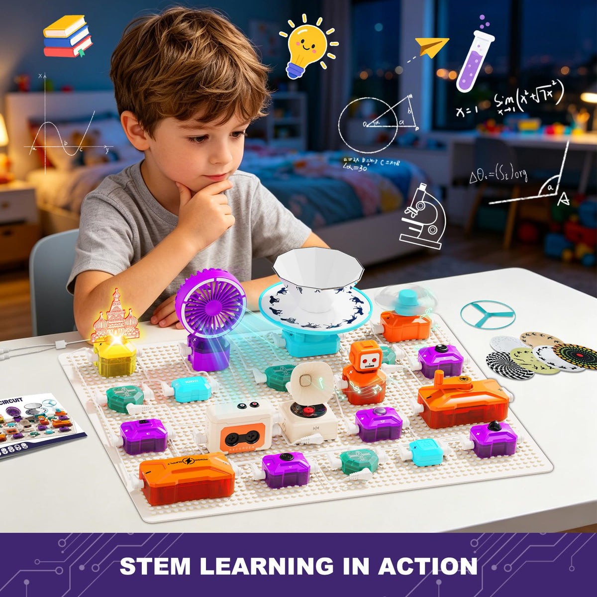 VATOS Science Circuit for Kids Ages 6 12 68PCS Electronics - VATOS Official Imagery - 5