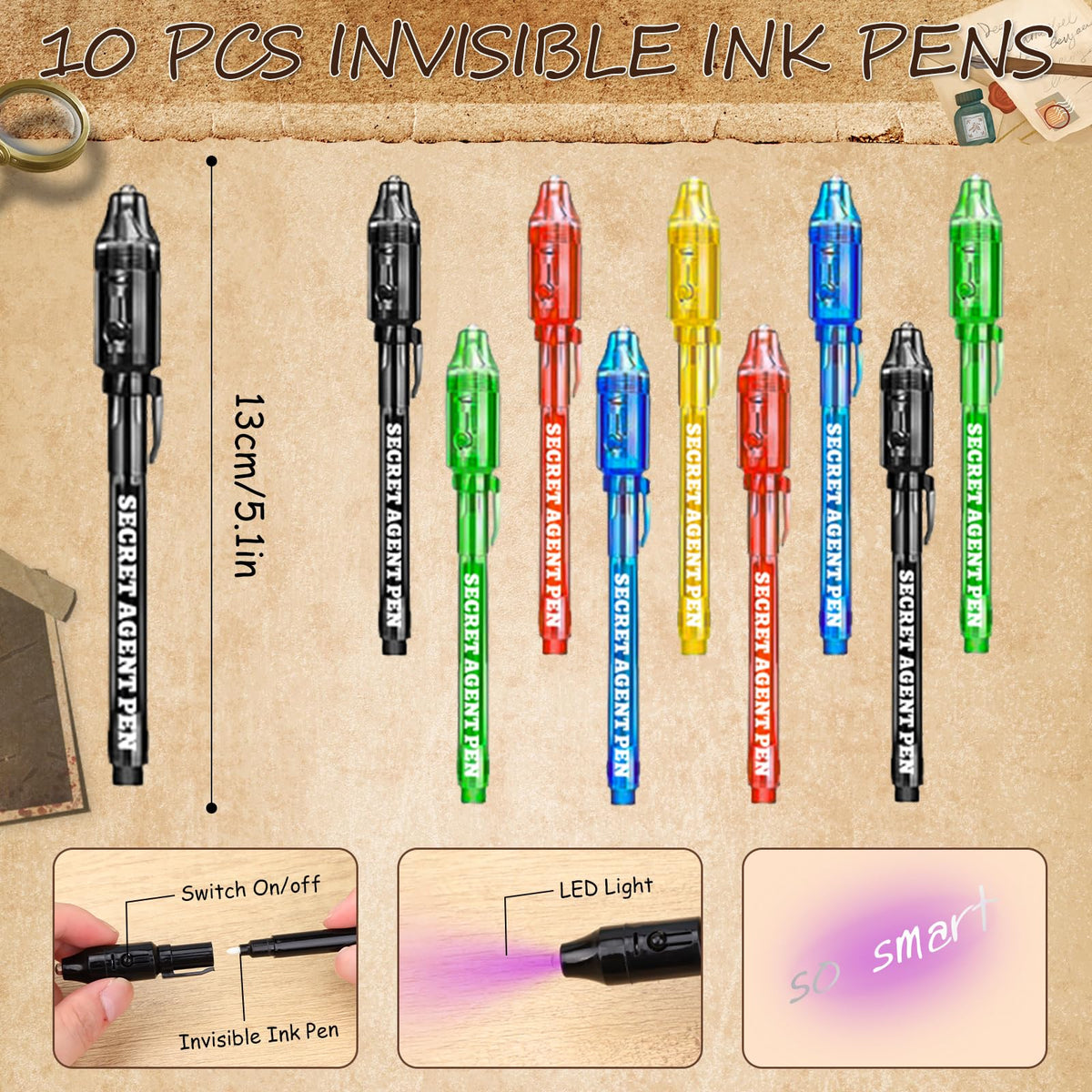 132Pcs Spy Detective Party Favors Kit for Kids Sunglasses - Zenoble Official Imagery - 4