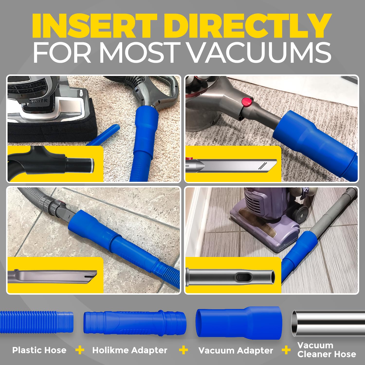 Holikme Dryer Vent Cleaner Kit 2Pack - Lint Vacuum Attachment & B by Holikme - Angle View 3