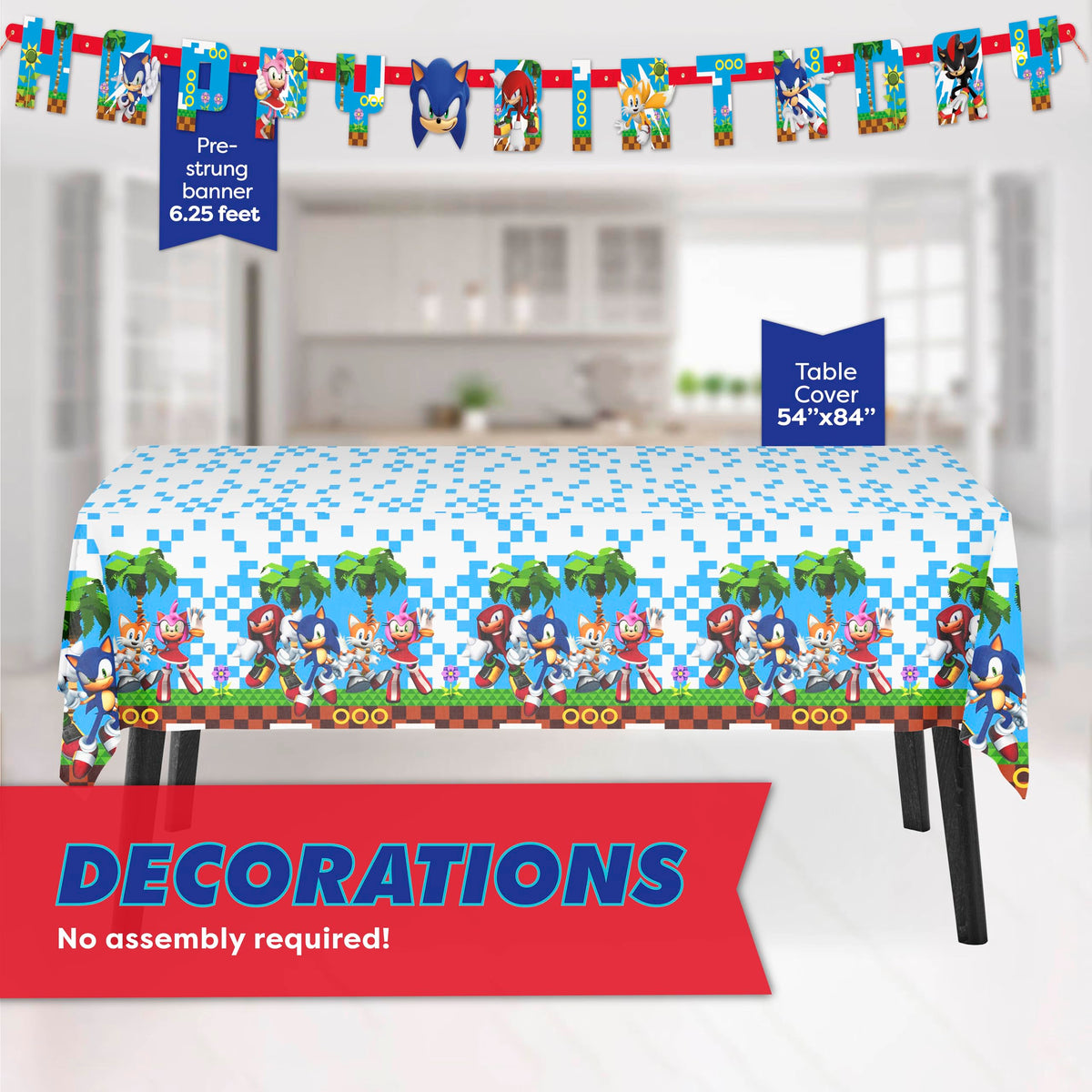 Sonic Birthday Party Decorations Serves 16 Guests - Unique Official Imagery - 5