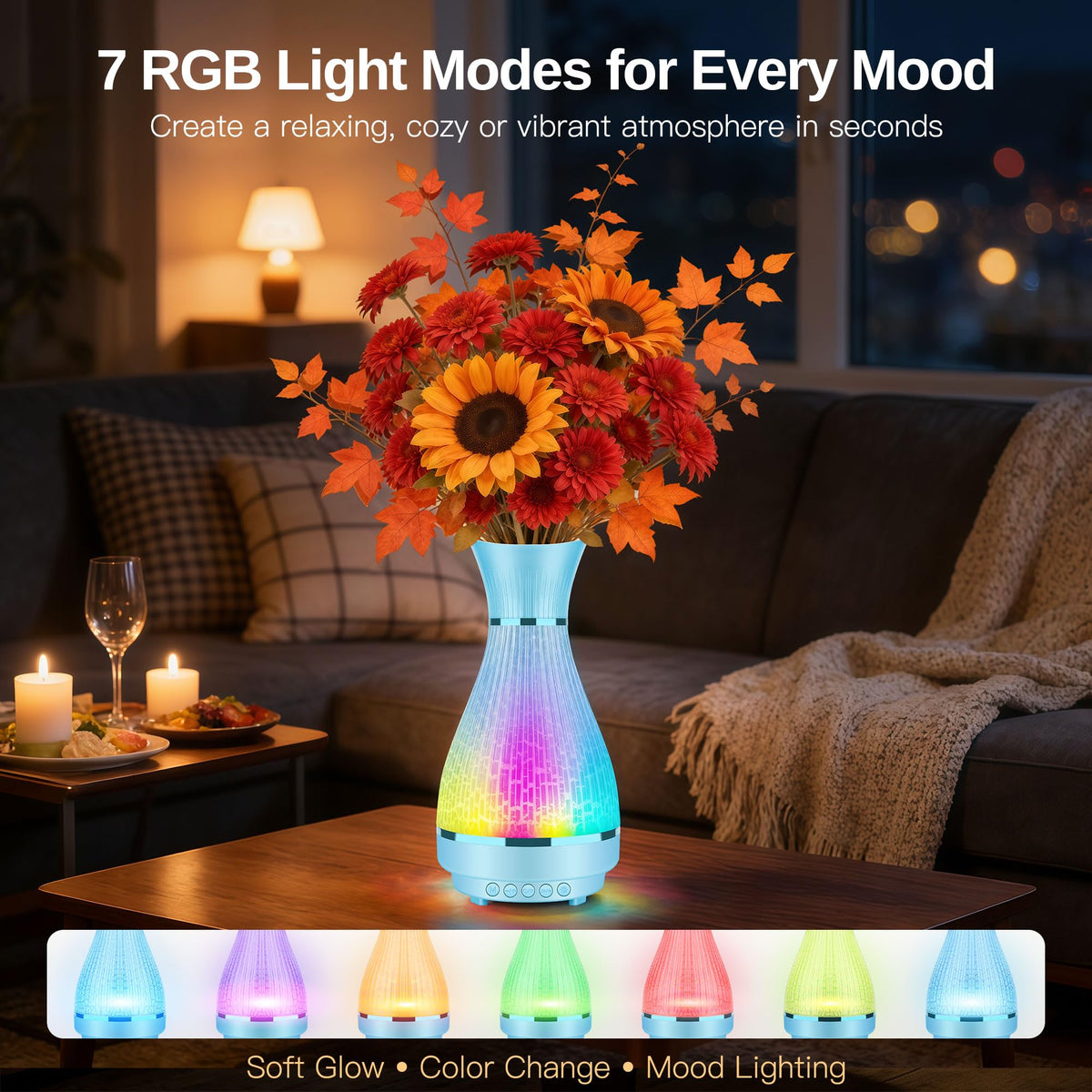 3 in 1 Vase Bluetooth Speaker With Ambient Light White Noise - Irondance Official Imagery - 7