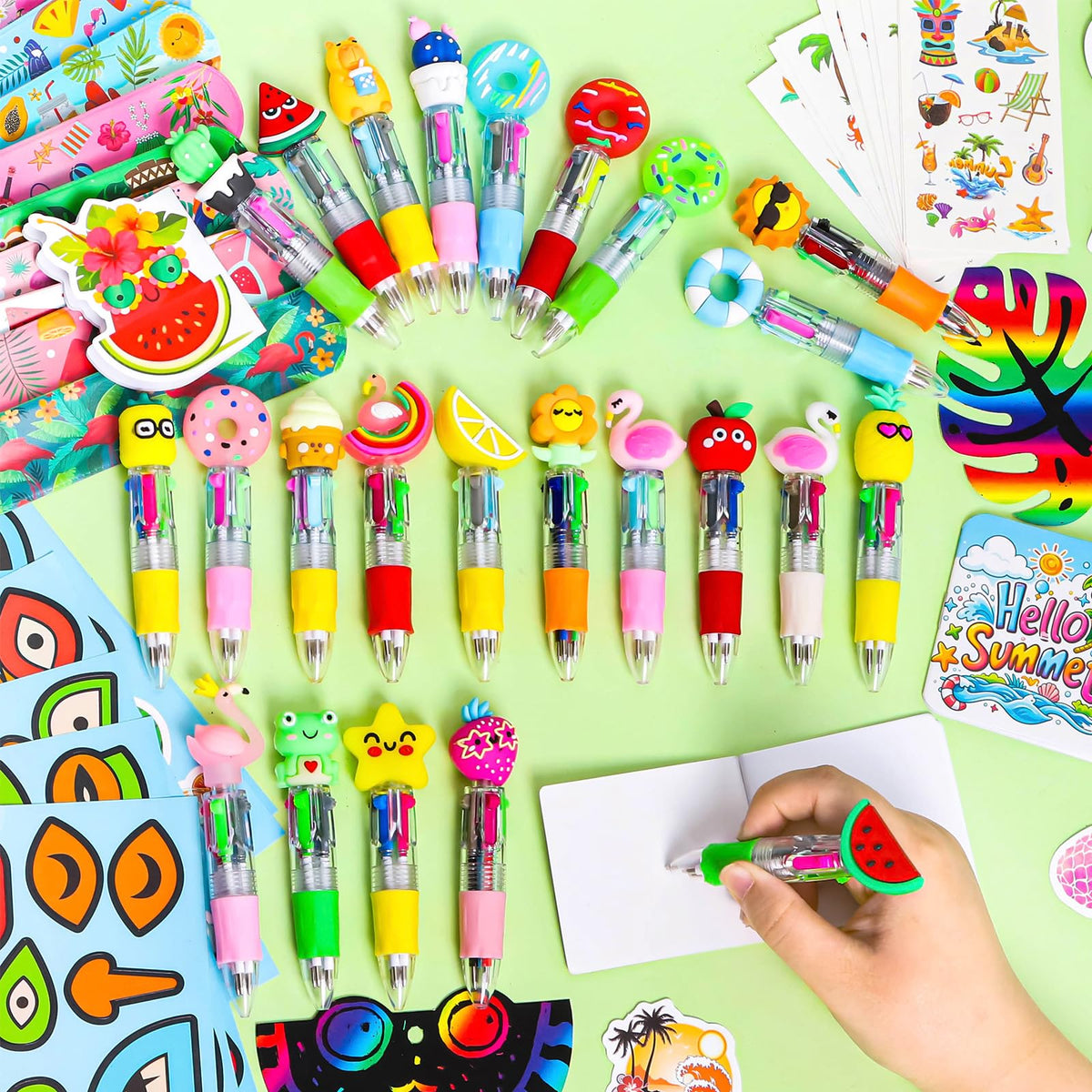 144PCS Hawaiian Theme Party Supplies Set Tropical Summer - SZCECHRE Official Imagery - 7